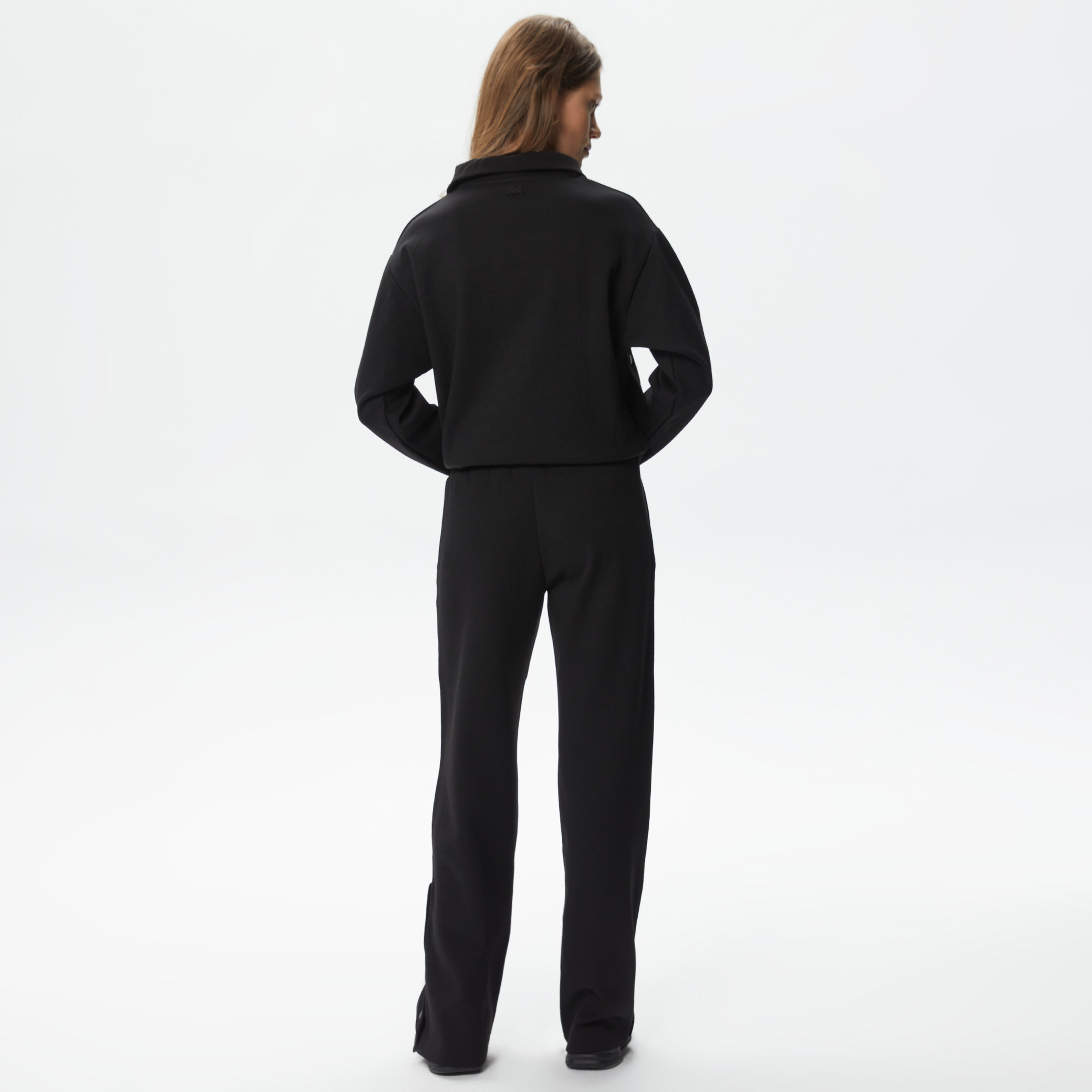 Kadın Straight Fit Siyah Eşofman Altı