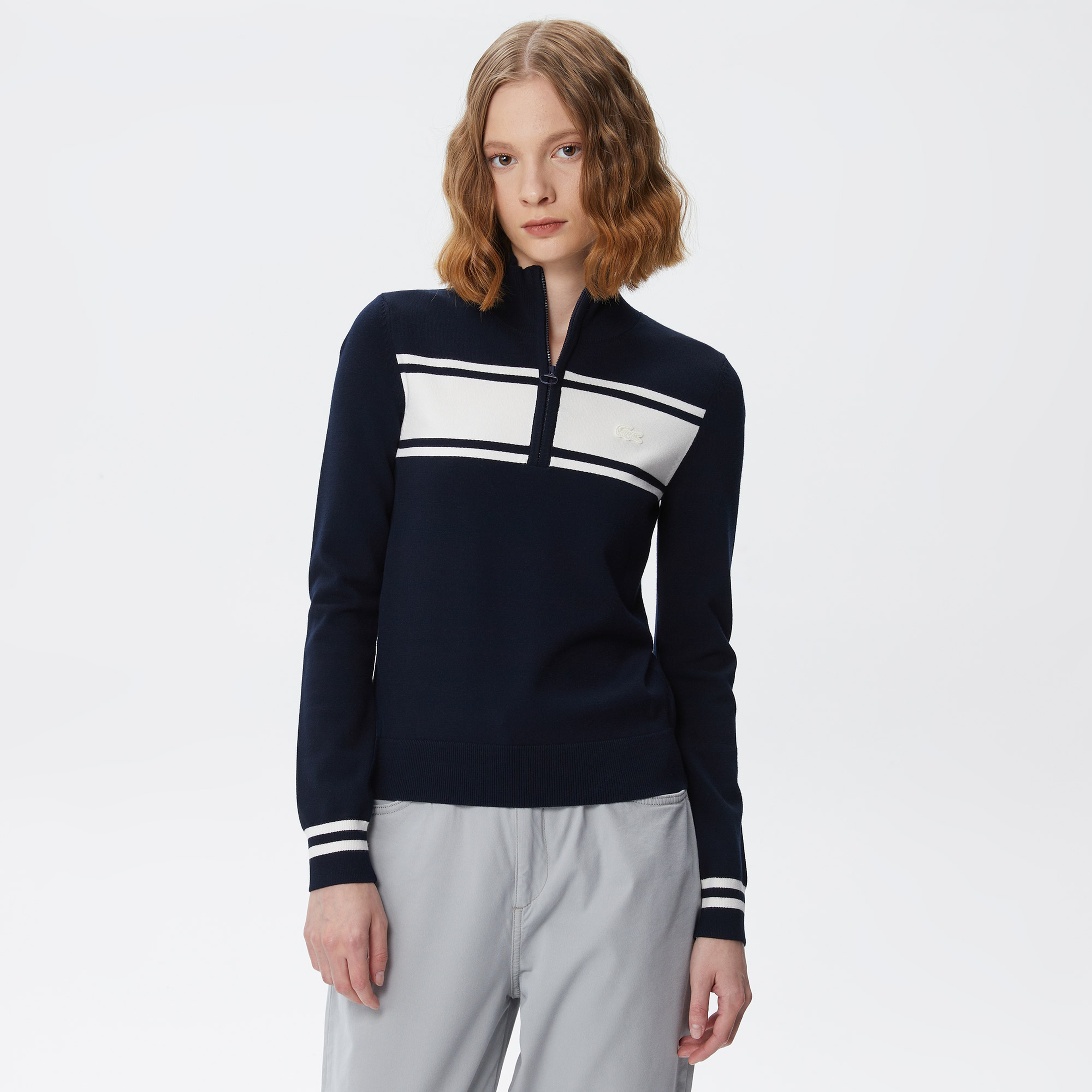 Lacoste Kadın Lacivert Kazak