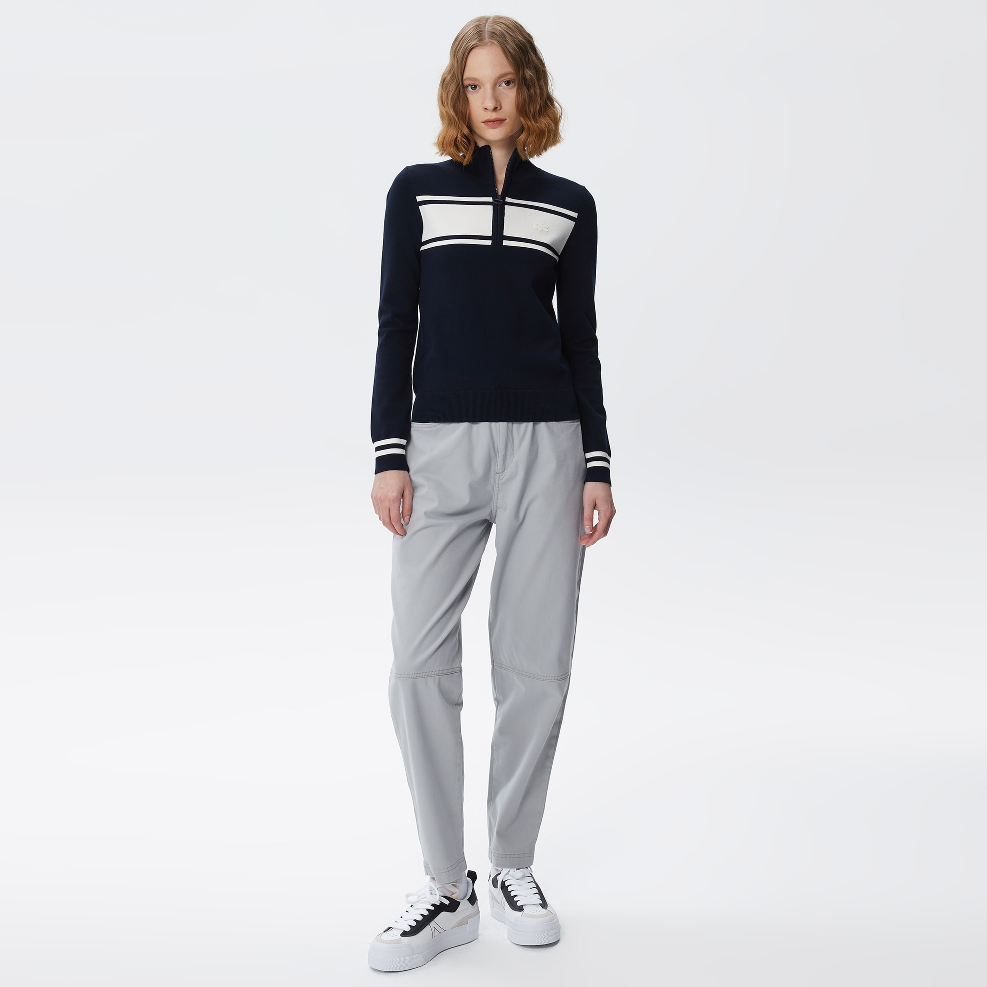 Lacoste Kadın Lacivert Kazak