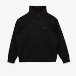 Kadın Regular Fit Fermuarlı Dik Yaka Siyah Sweatshirt