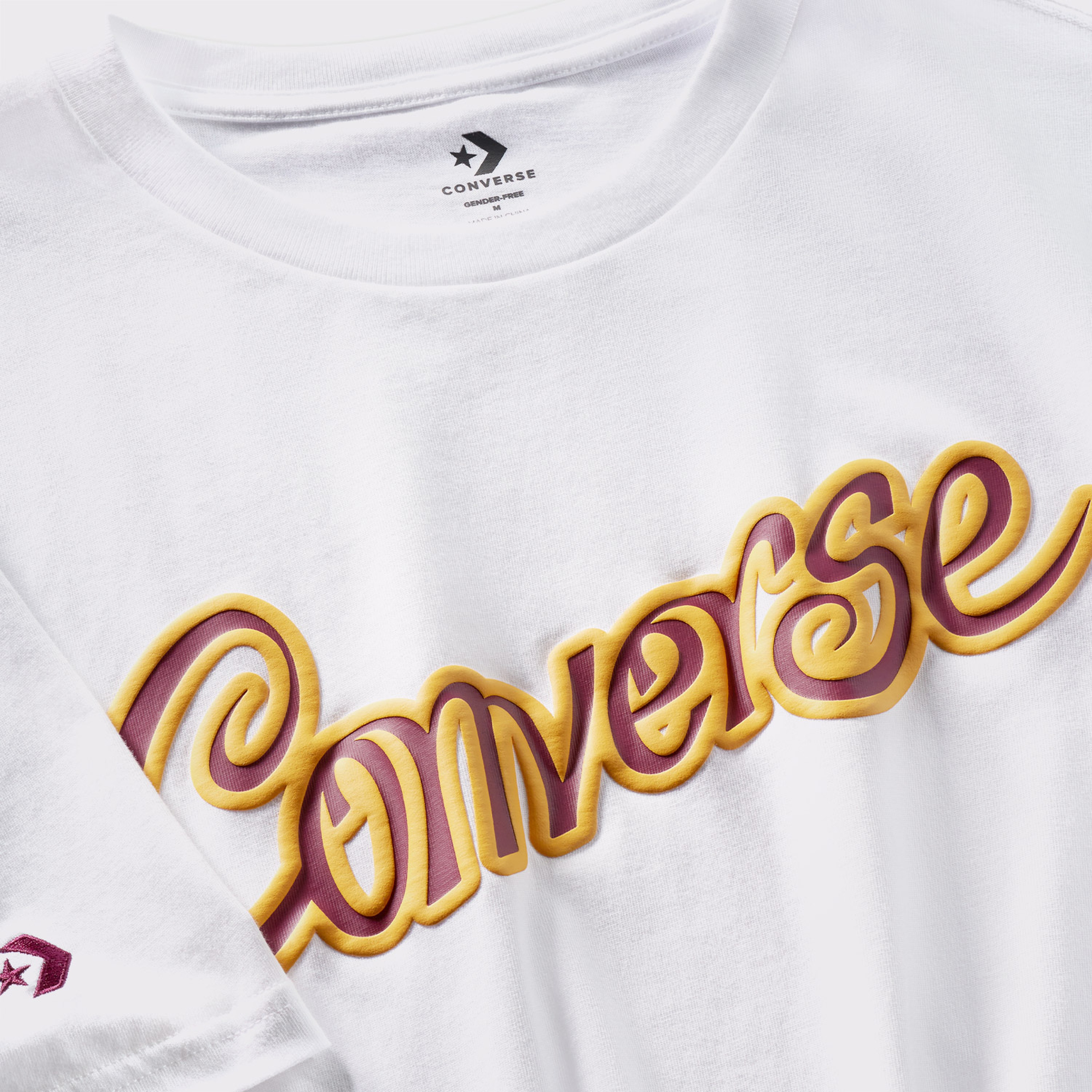 Converse Wonka Striped Unisex Beyaz T-Shirt
