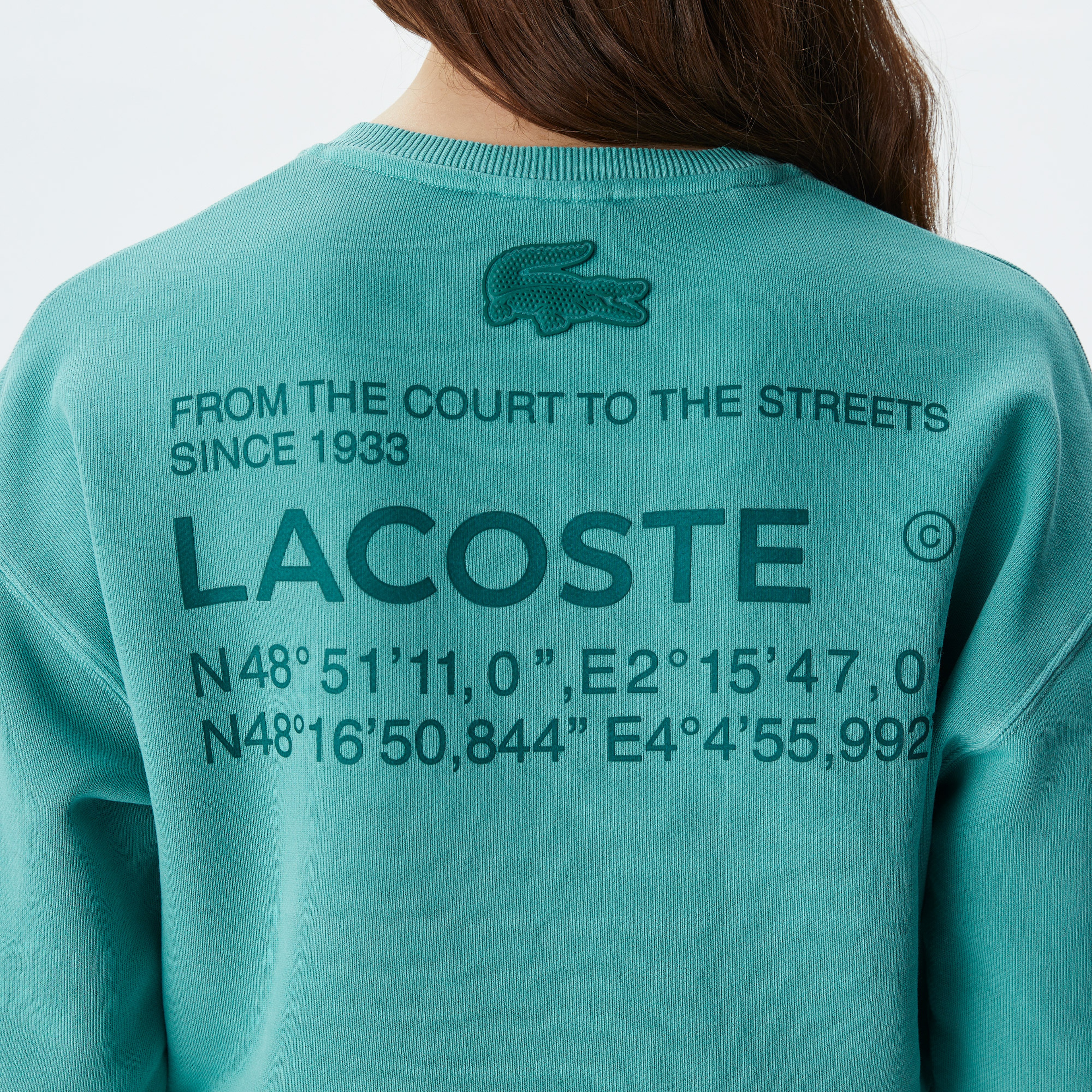 Lacoste House of SuperStep X Lacoste Kadın Yeşil Sweatshirt