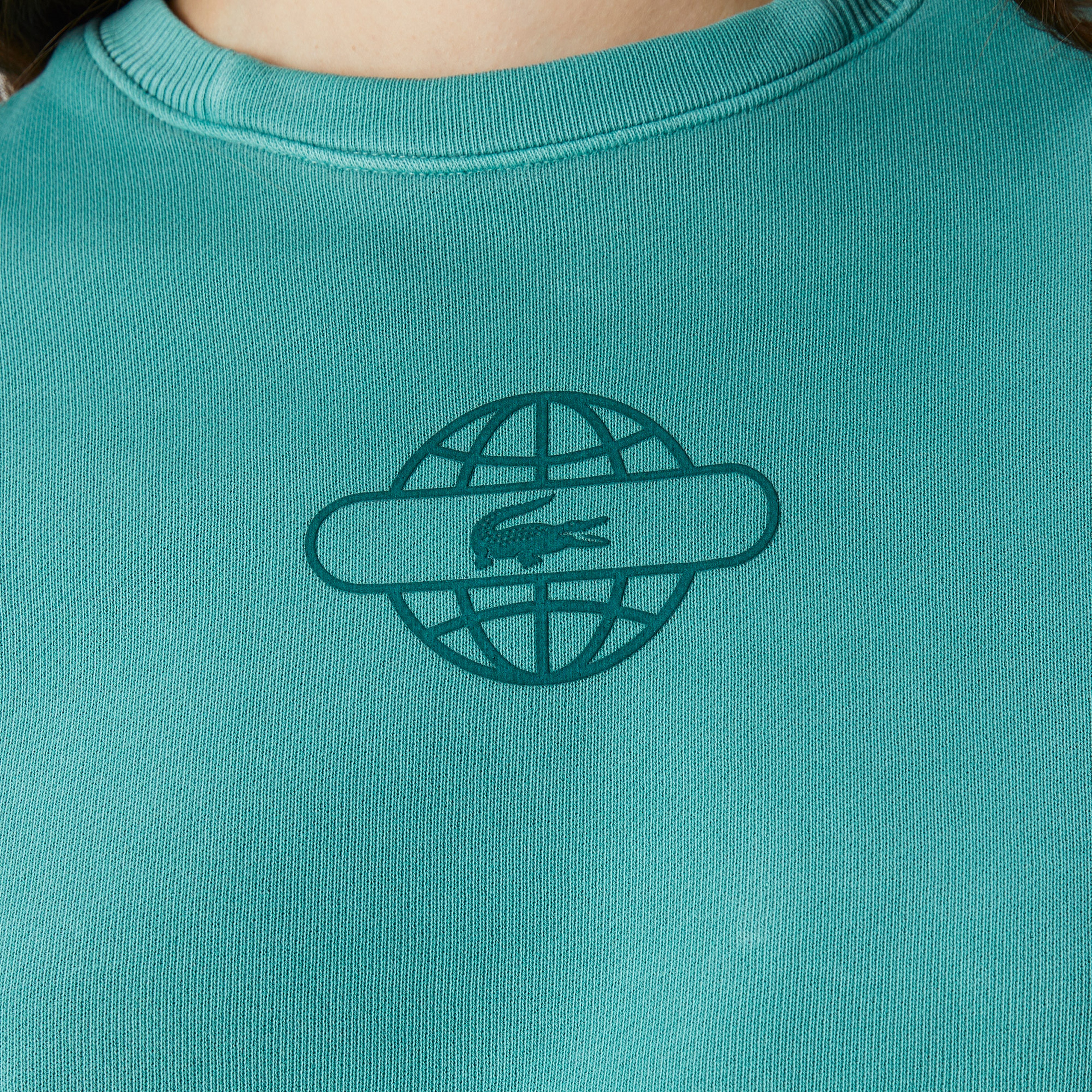 Lacoste House of SuperStep X Lacoste Kadın Yeşil Sweatshirt