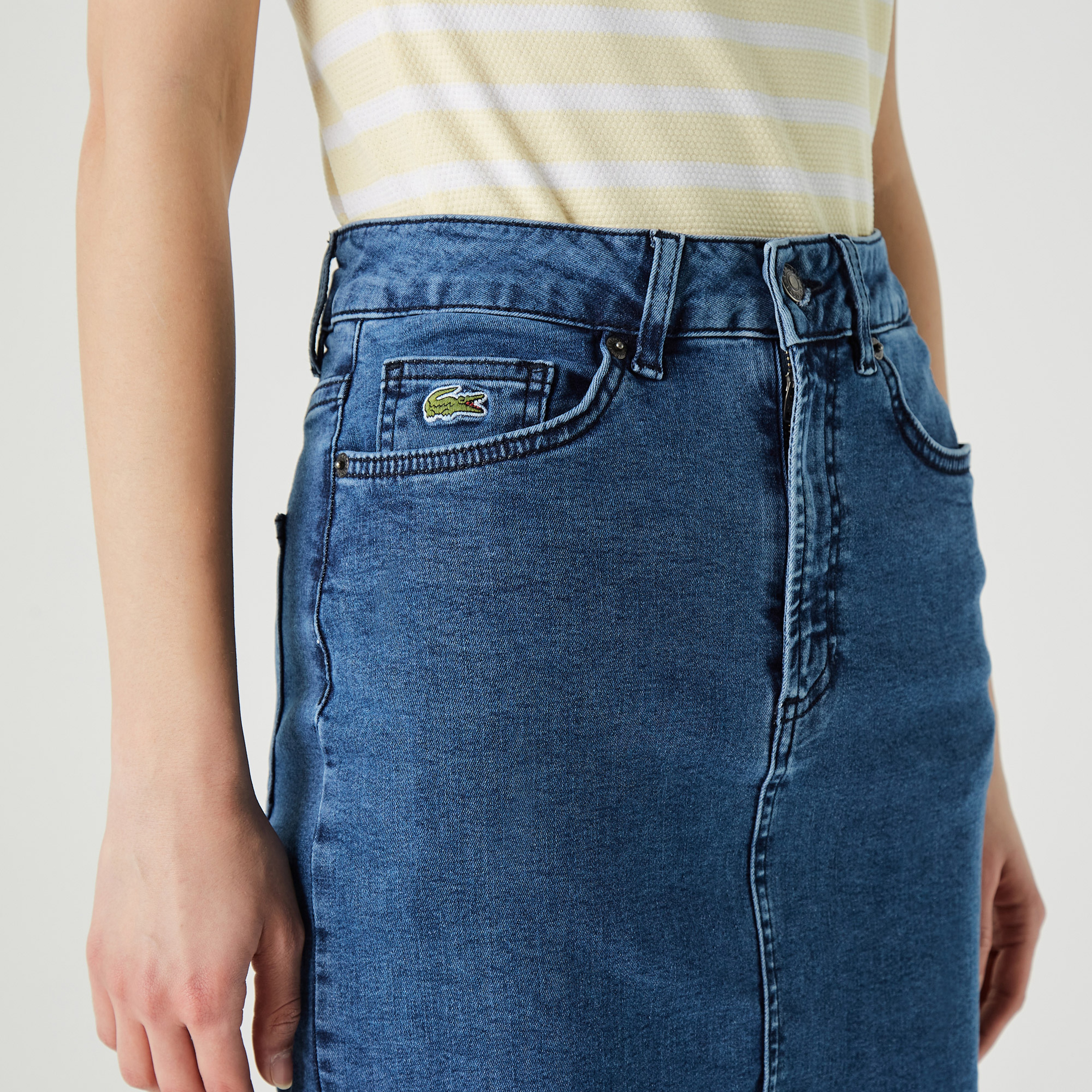 Lacoste Kadın Regular Fit Lacivert Etek