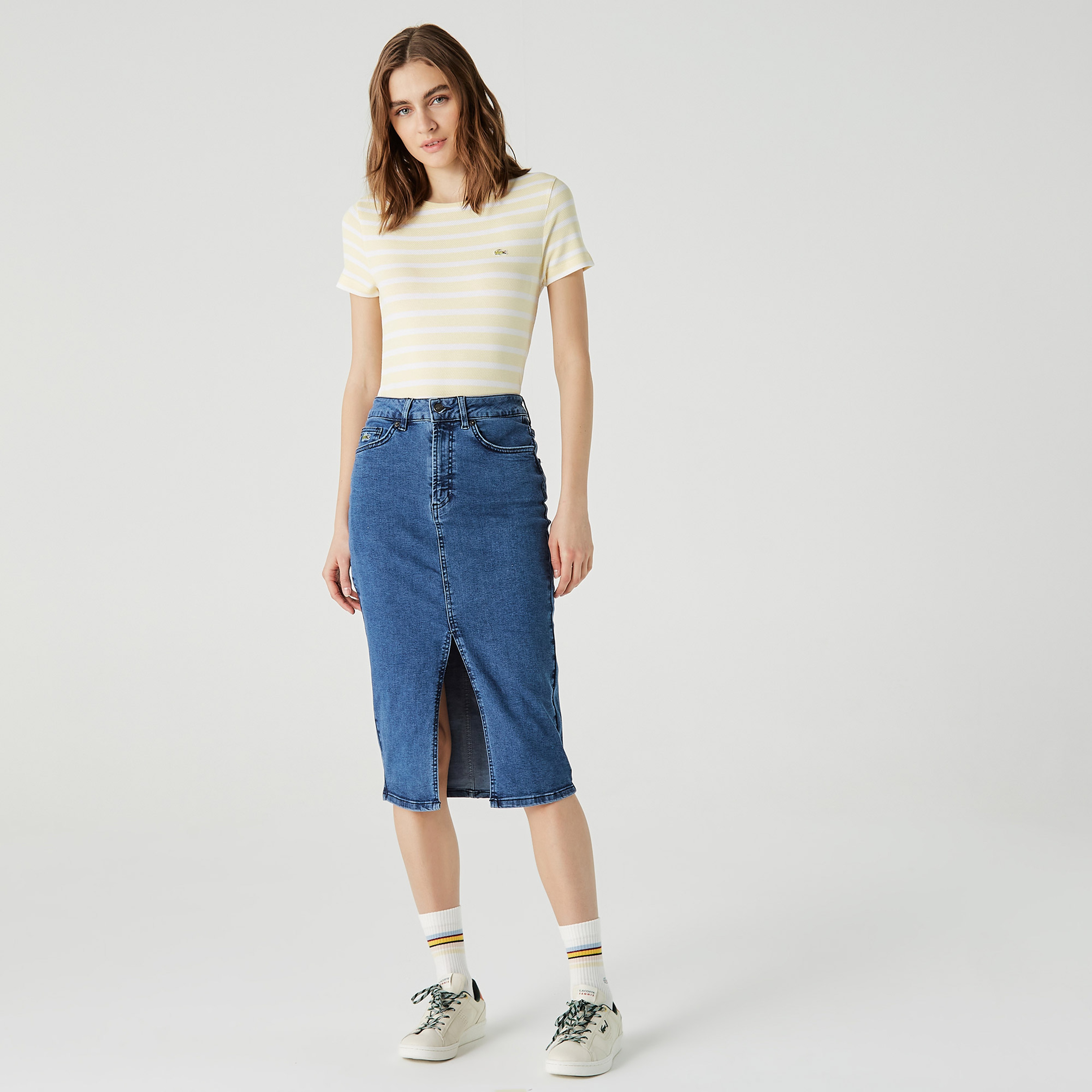 Lacoste Kadın Regular Fit Lacivert Etek