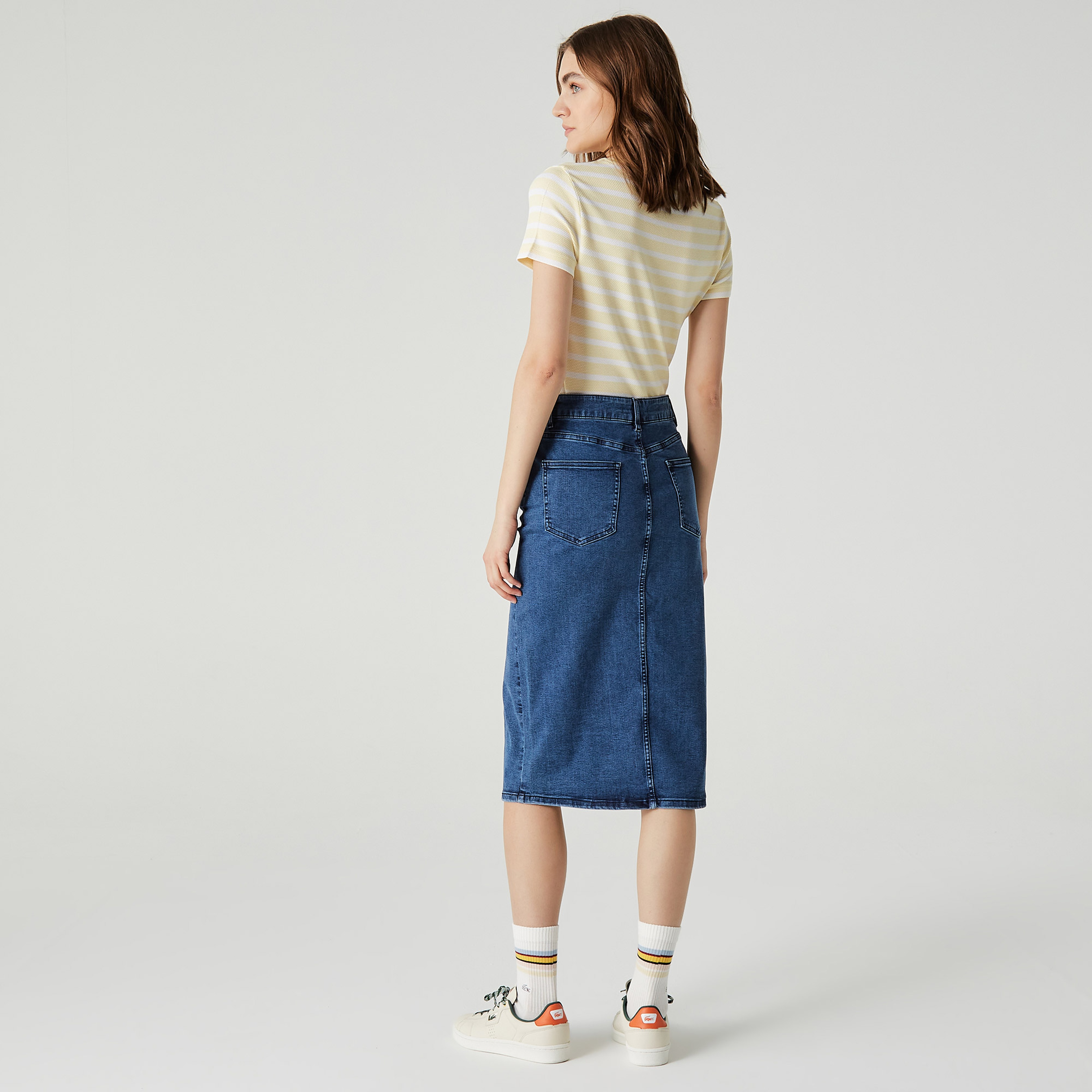 Lacoste Kadın Regular Fit Lacivert Etek