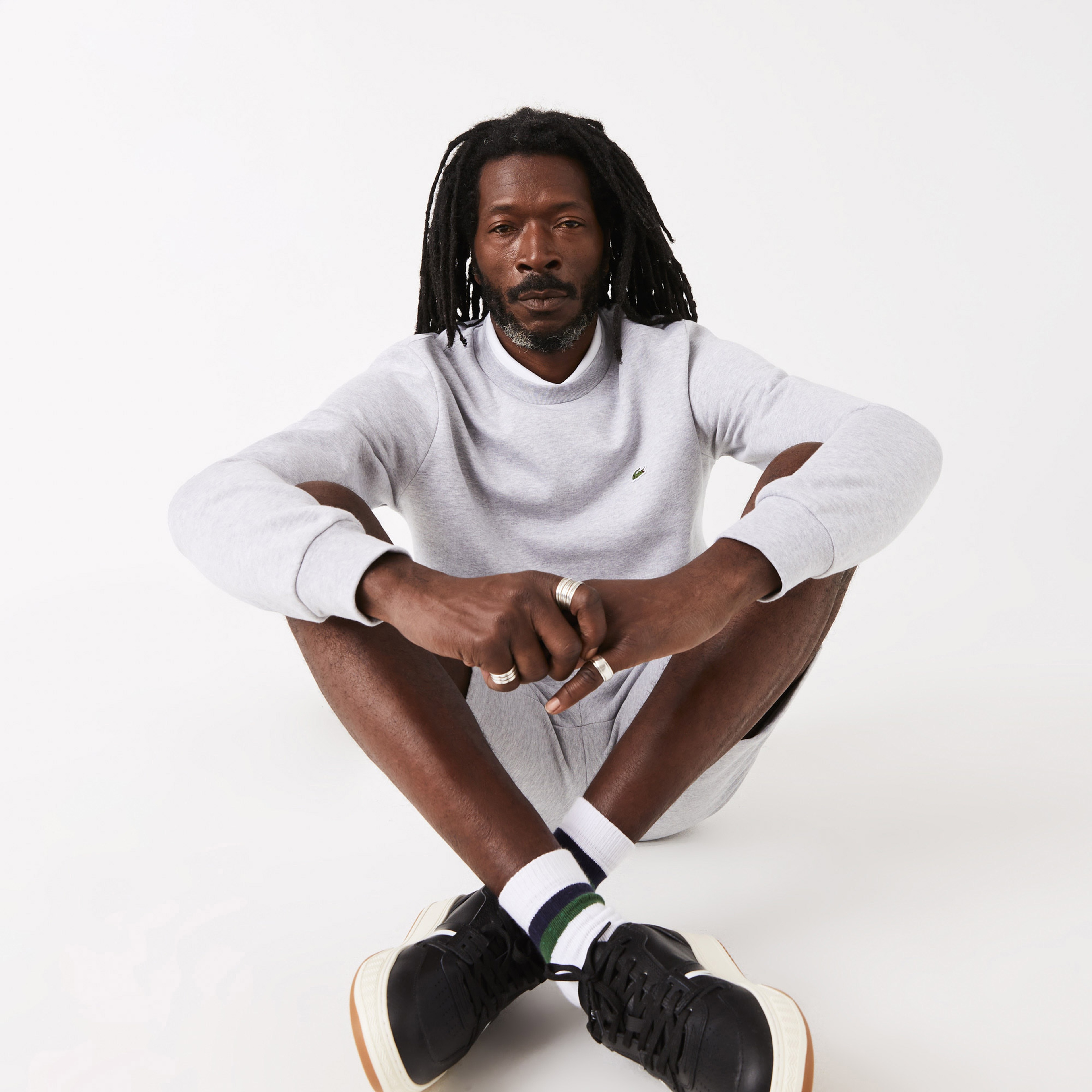 Erkek Classic Fit Bisiklet Yaka Gri Sweatshirt