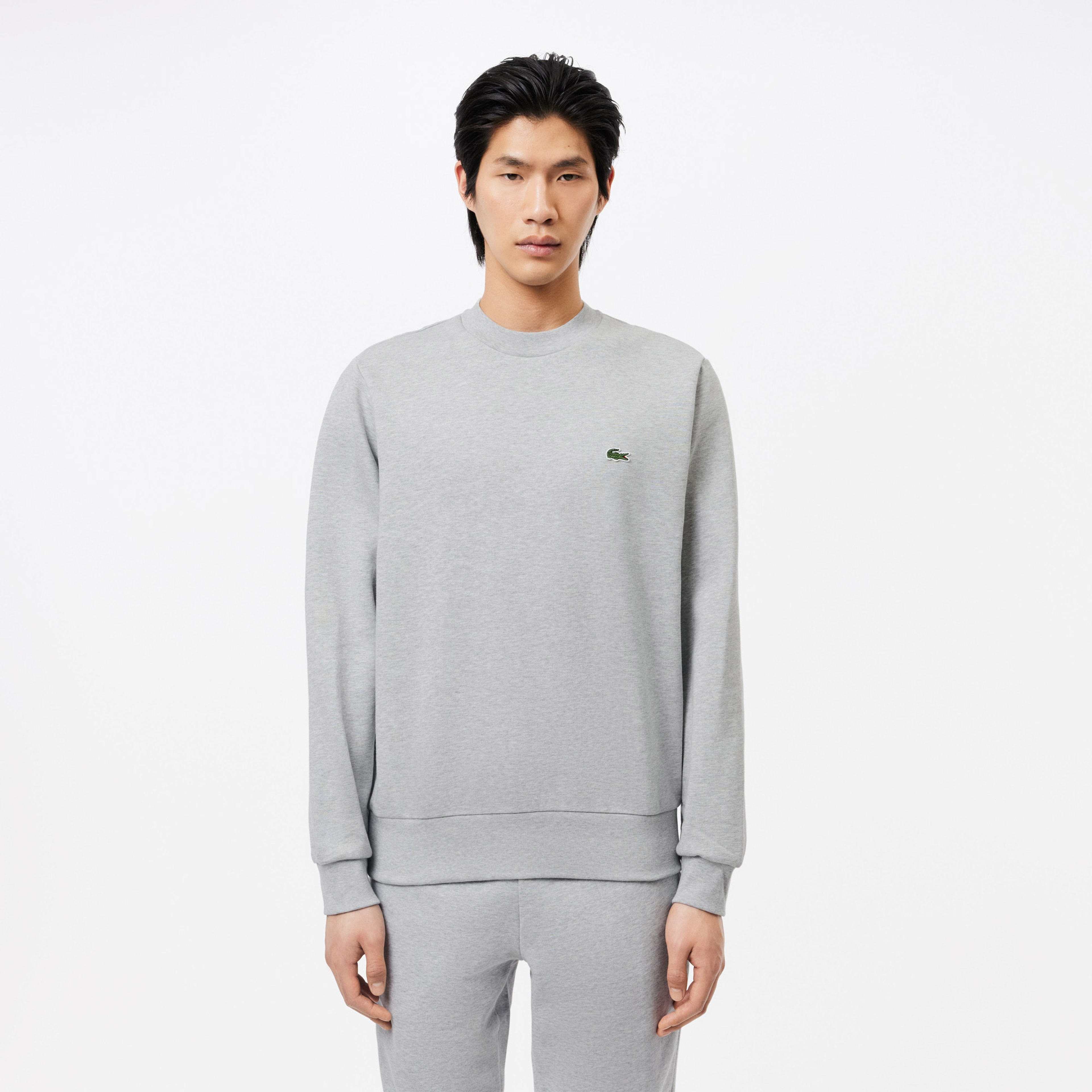 Erkek Classic Fit Bisiklet Yaka Gri Sweatshirt