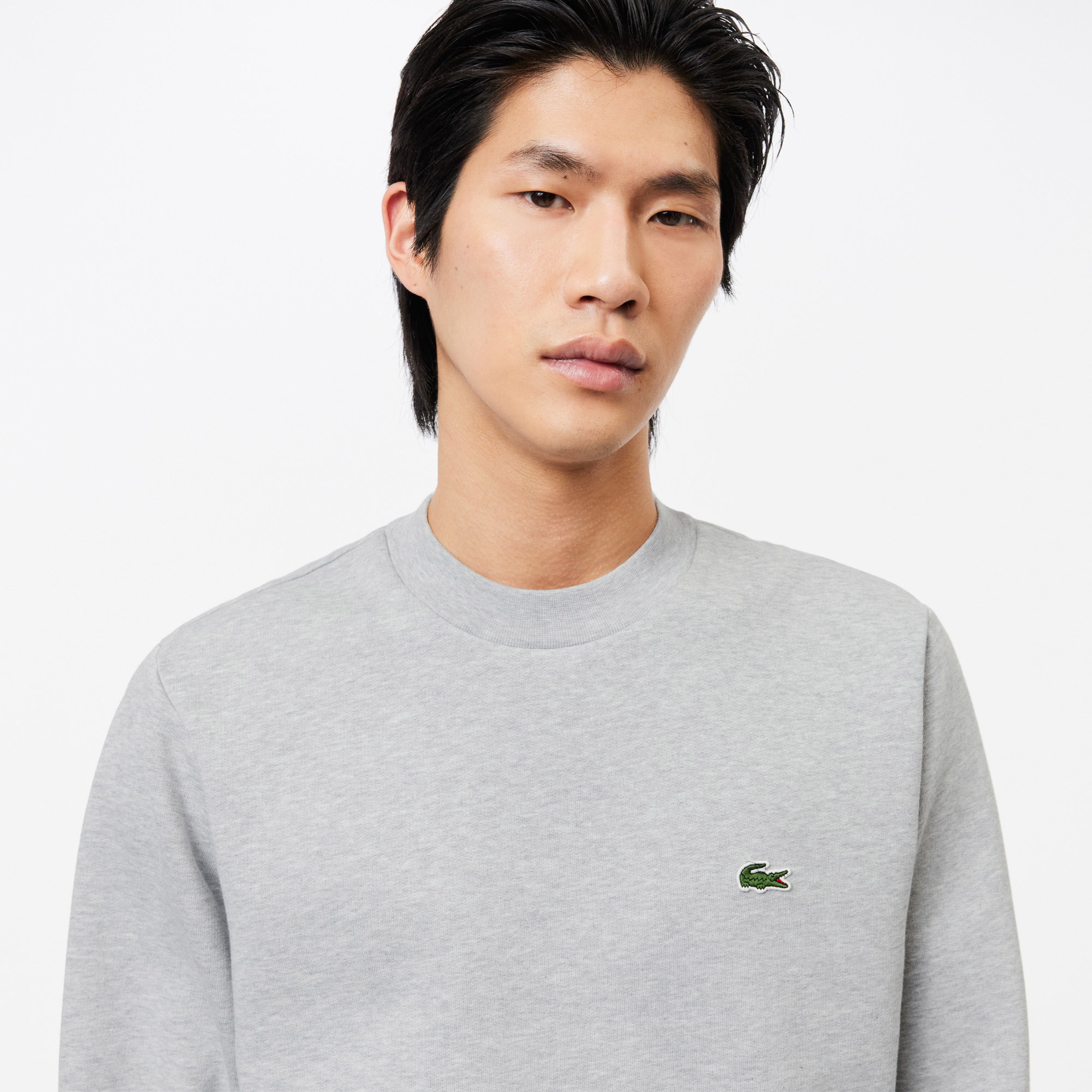 Erkek Classic Fit Bisiklet Yaka Gri Sweatshirt