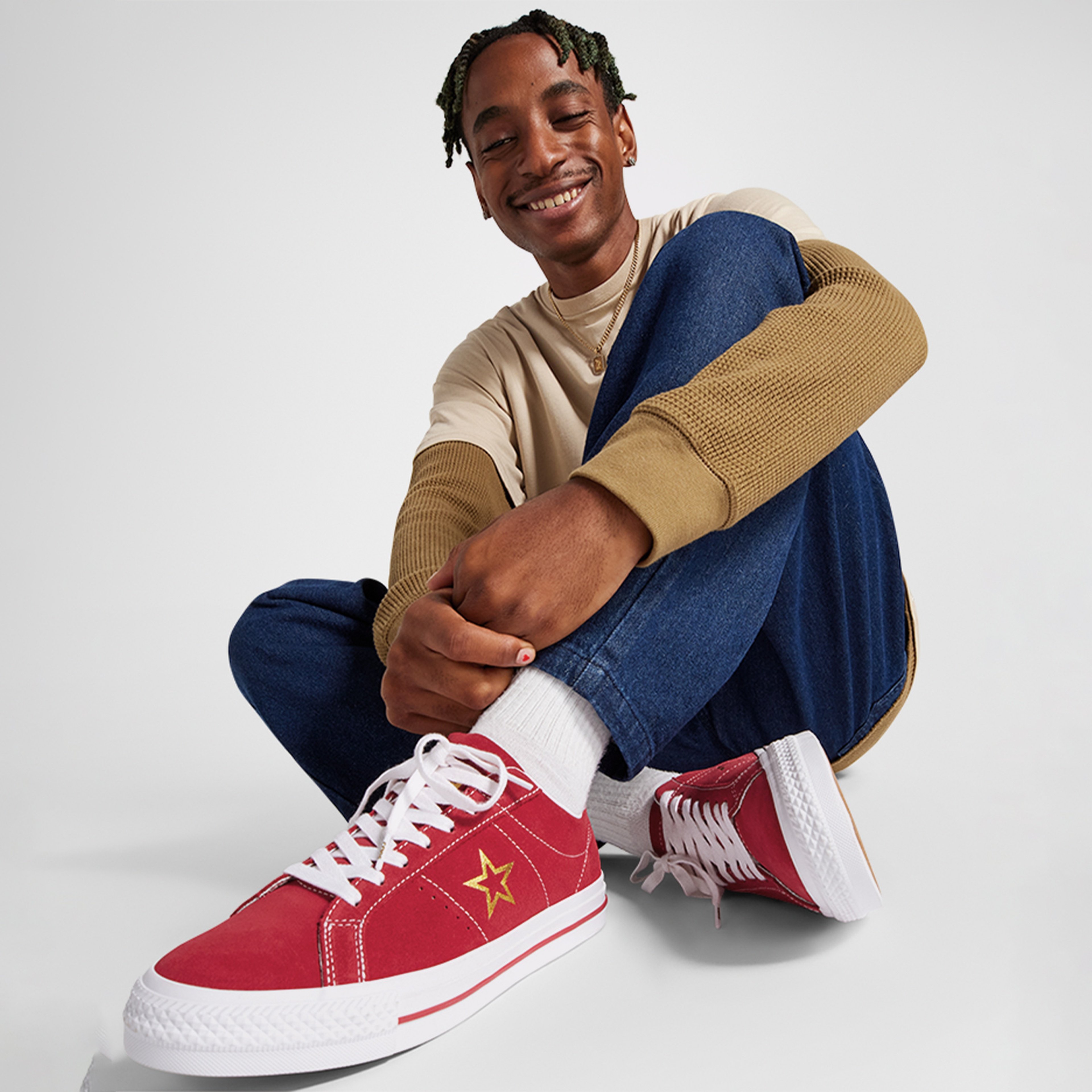 Converse Cons One Star Pro Suede Unisex Kırmızı Sneaker