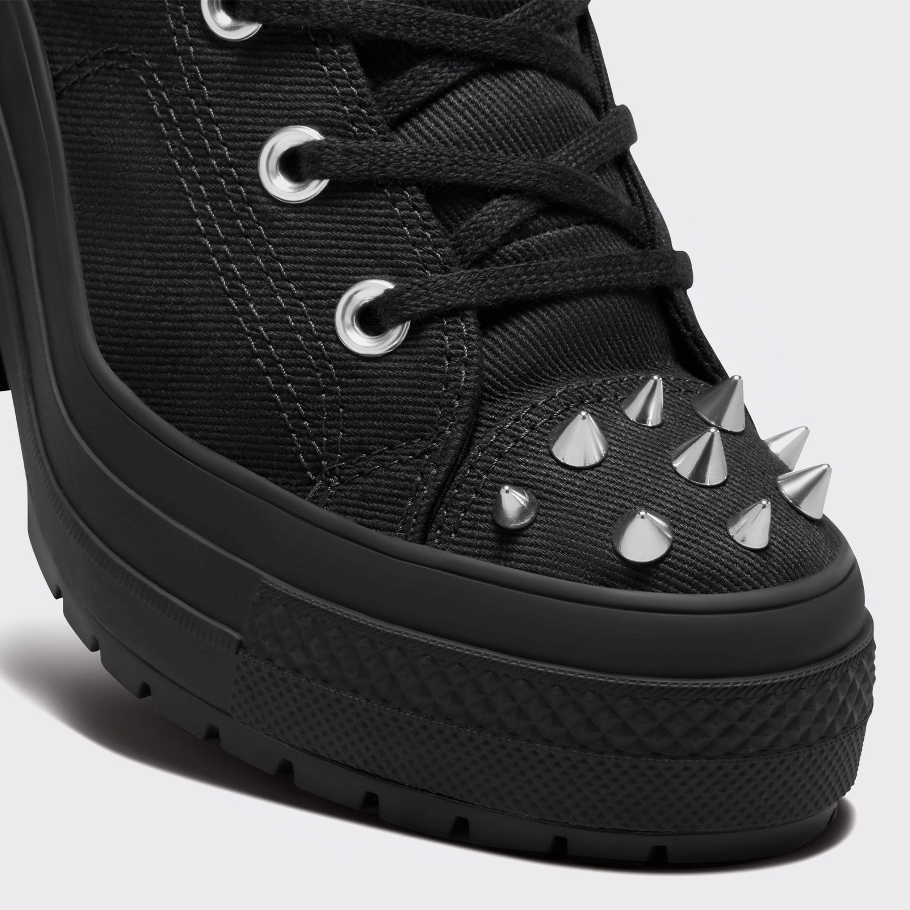 Converse Chuck 70 De Luxe Heel Platform Studded Kadın Siyah Sneaker