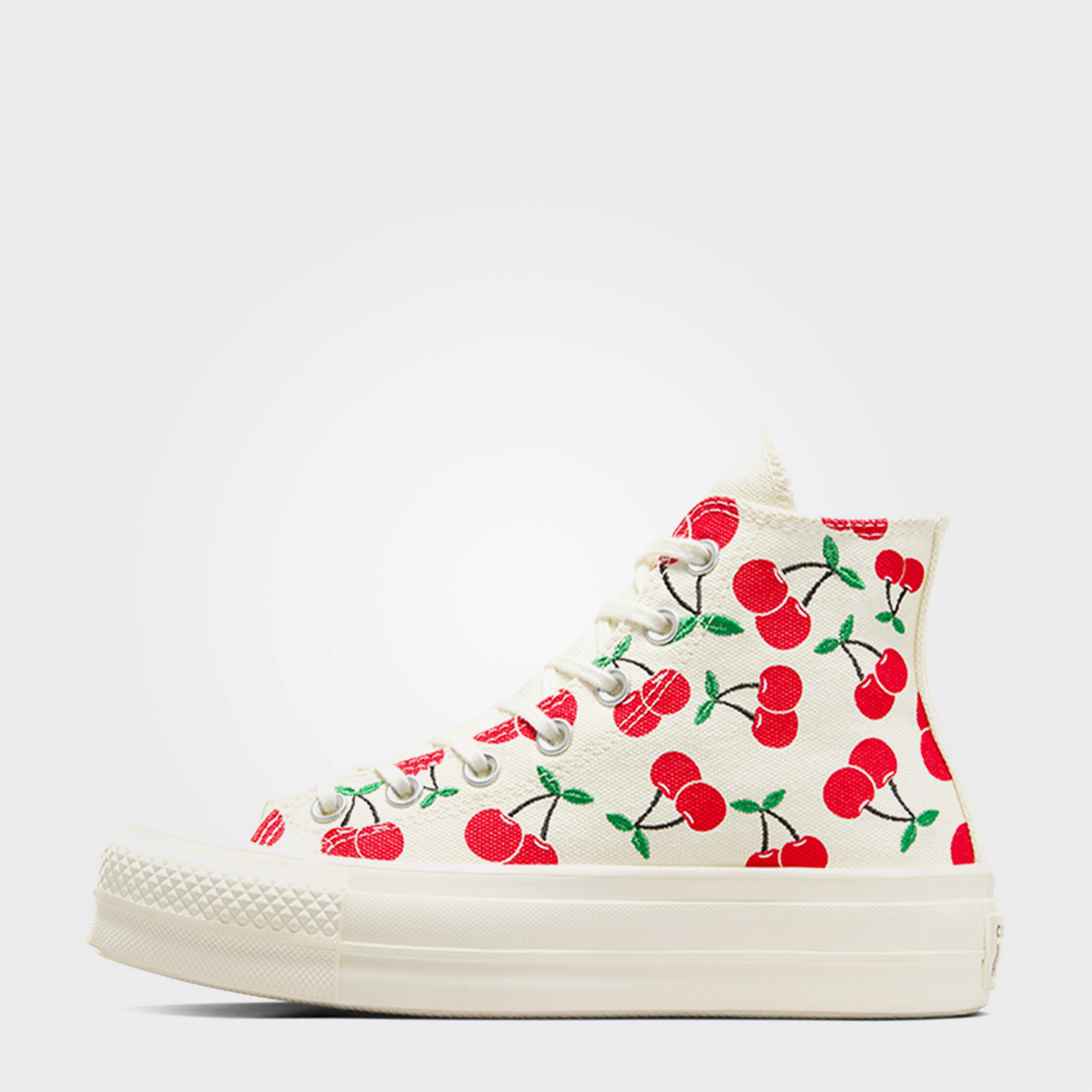 Converse Chuck Taylor All Star Lift Platform Cherries Kadın Krem Sneaker