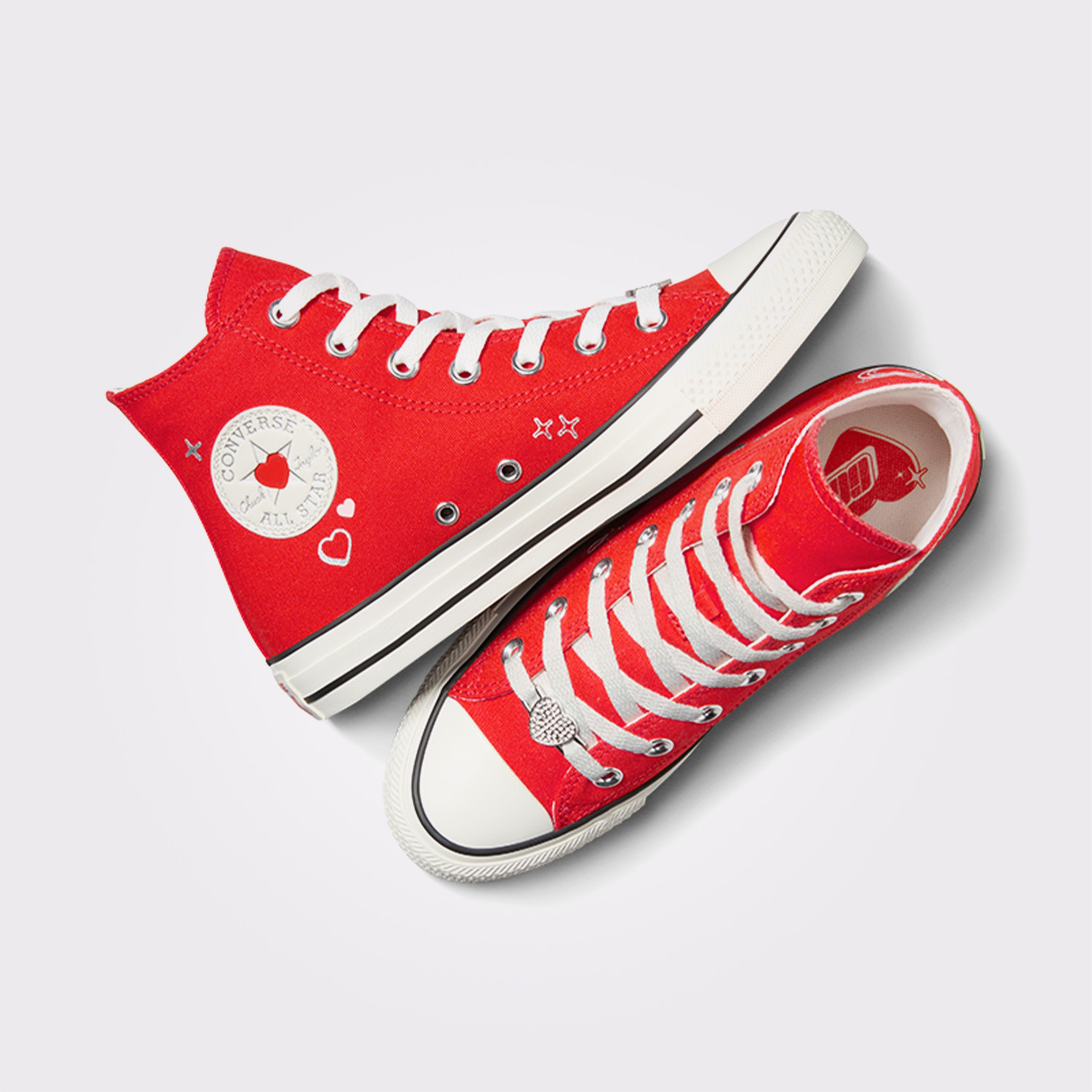 Converse Chuck Taylor All Star Y2K Heart Kadın Kırmızı/Siyah Sneaker