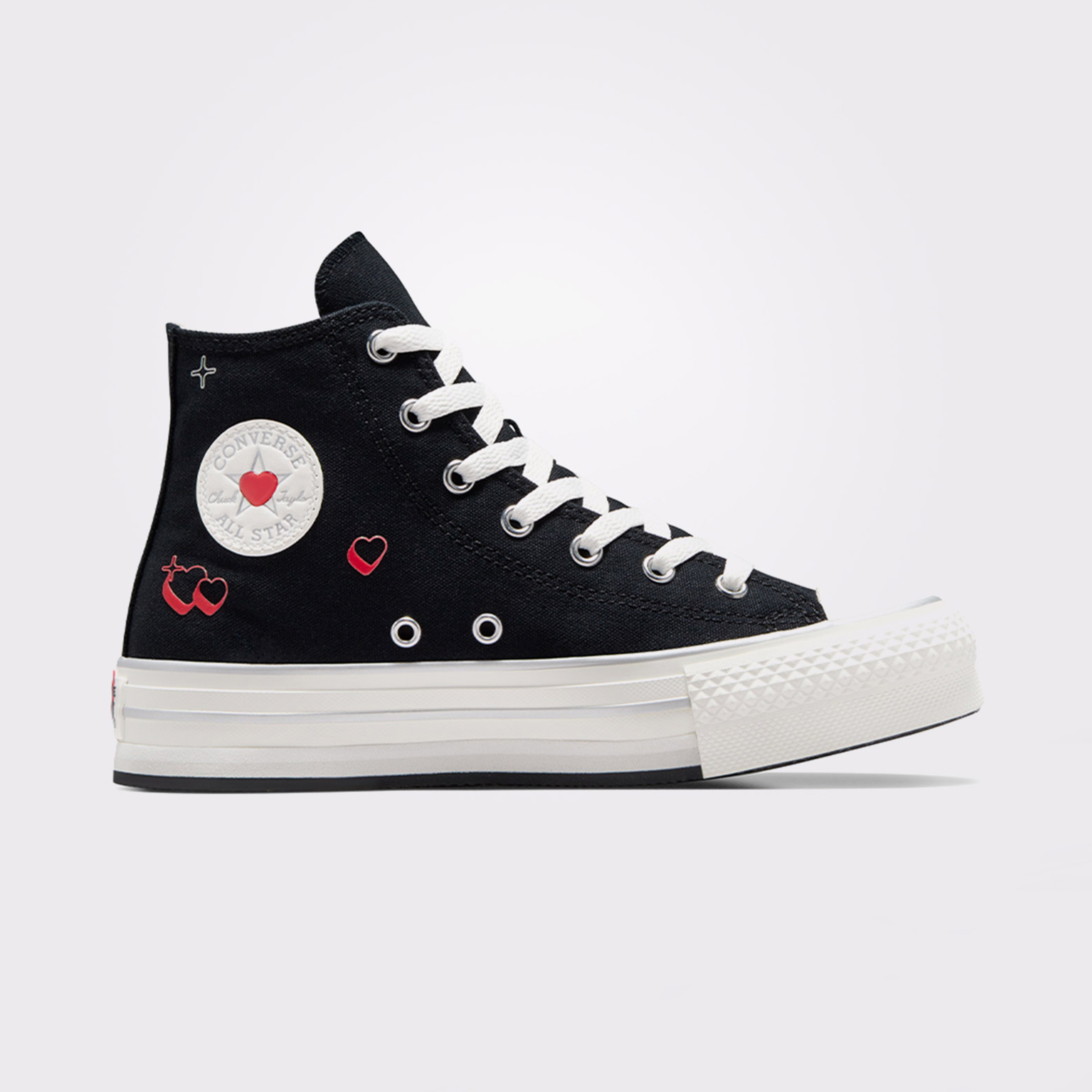 Converse Chuck Taylor All Star EVA Lift Platform Y2K Heart Çocuk Siyah Sneaker