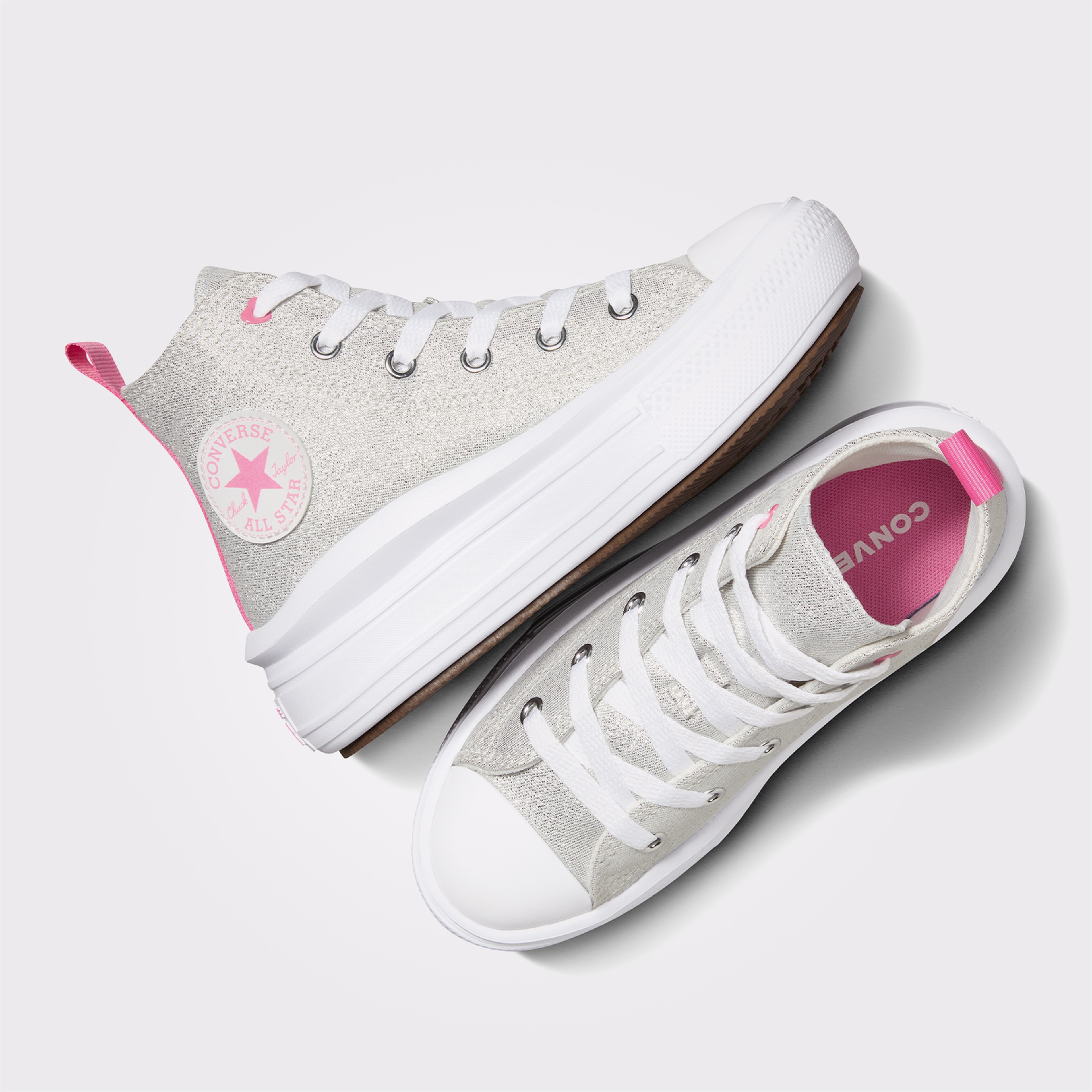 Converse Chuck Taylor All Star Move Platform Sparkle Çocuk Beyaz Sneaker
