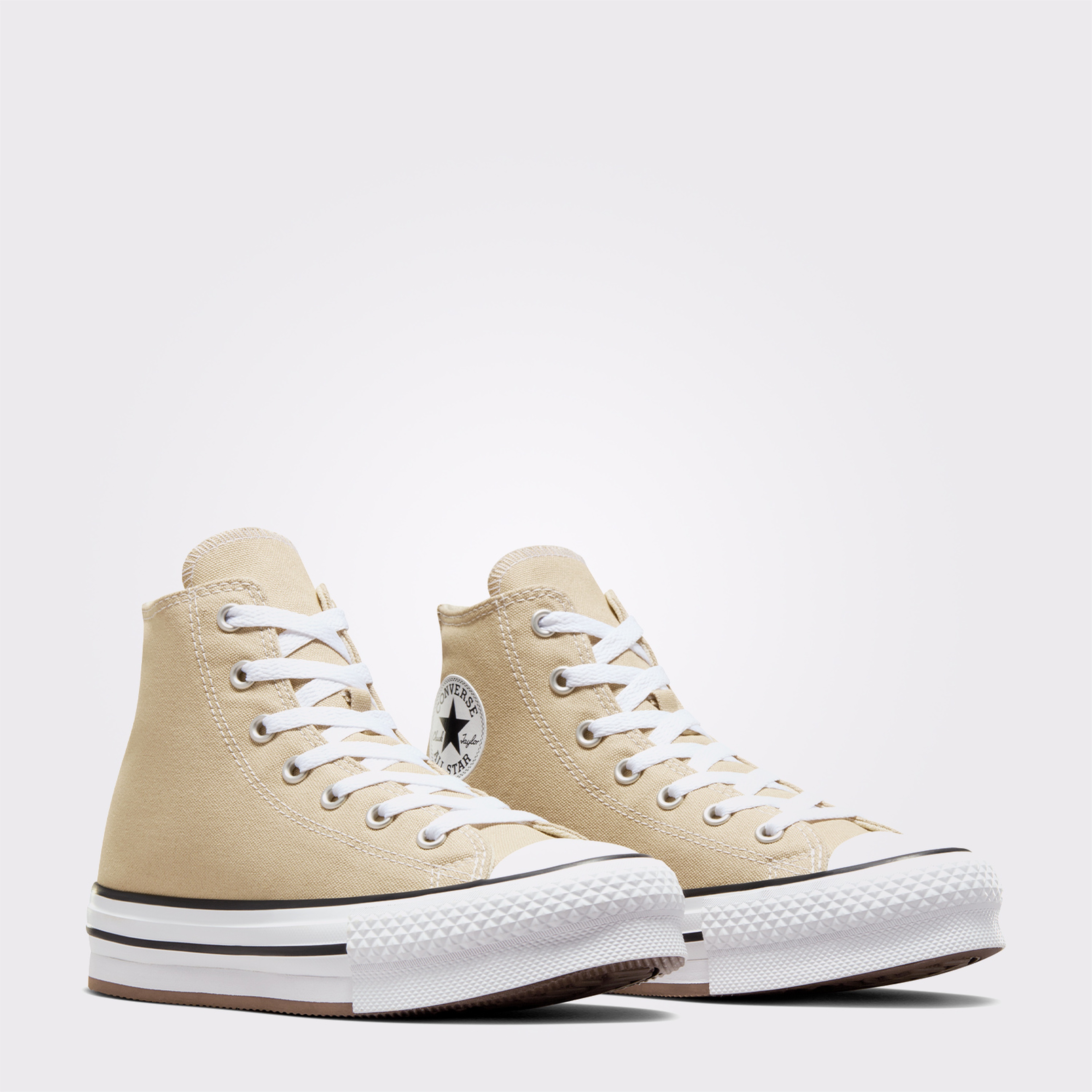 Converse Chuck Taylor All Star Lift Platform Çocuk Bej Sneaker