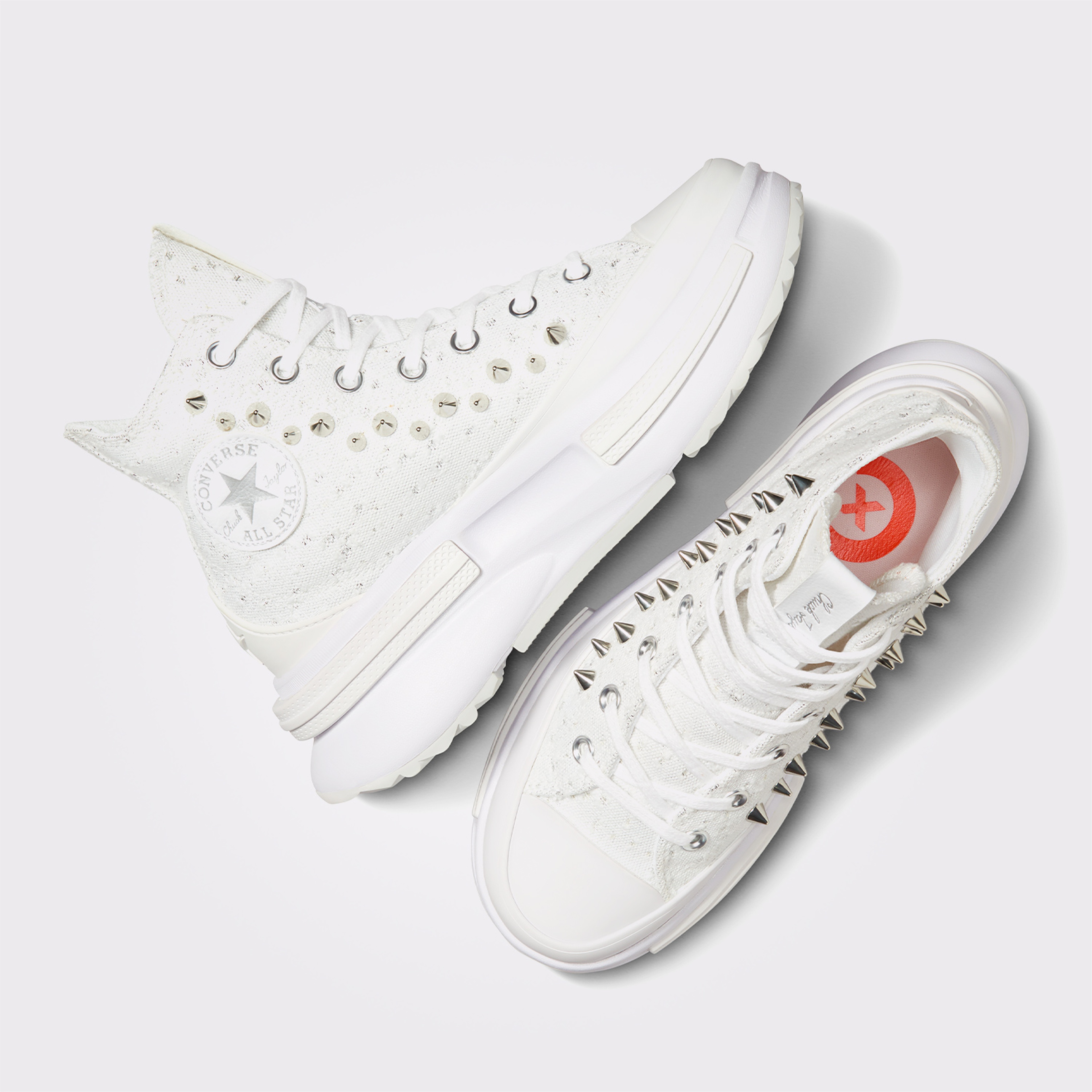 Converse Run Star Legacy CX Platform Studded Kadın Beyaz Sneaker