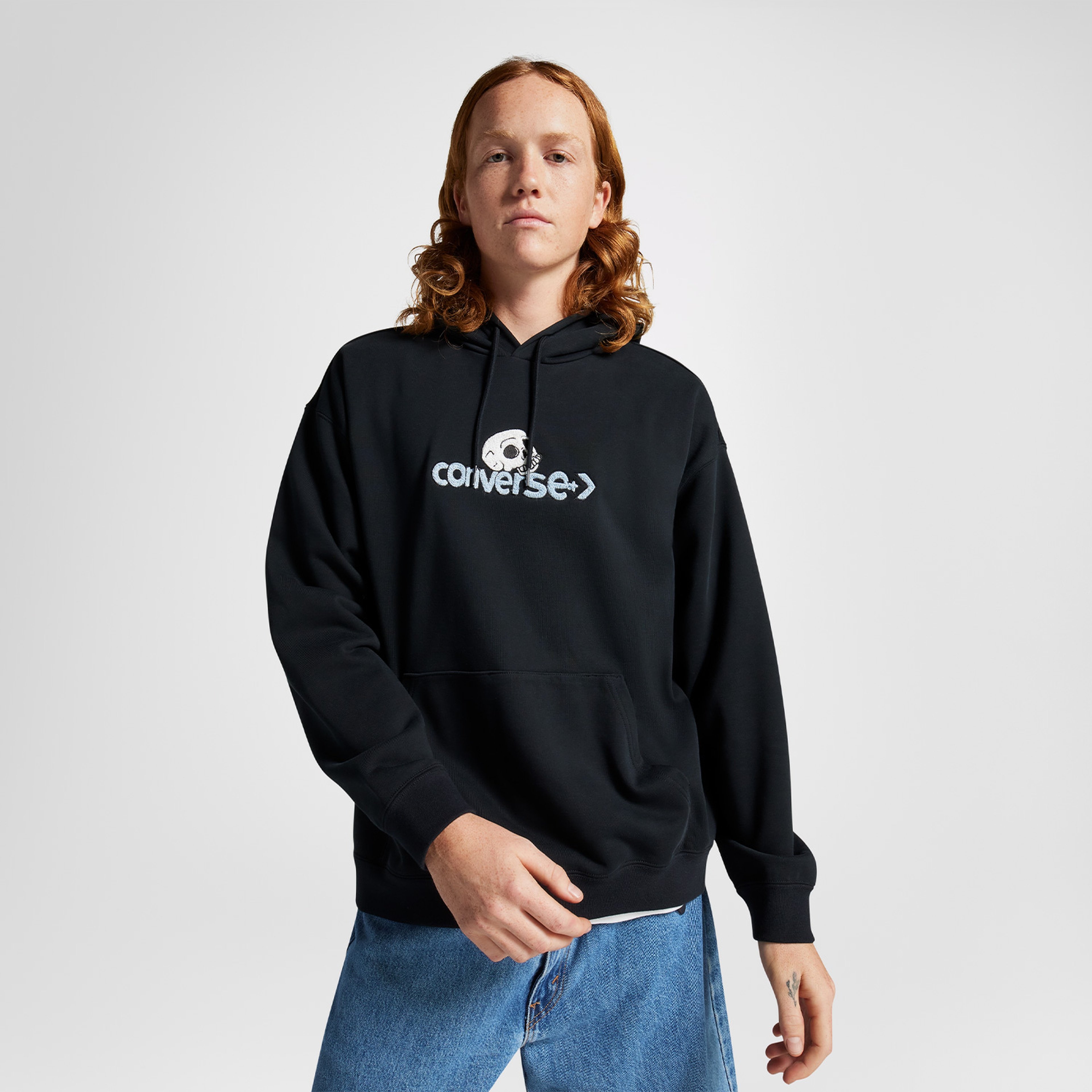 Converse Skull Erkek Siyah Sweatshirt