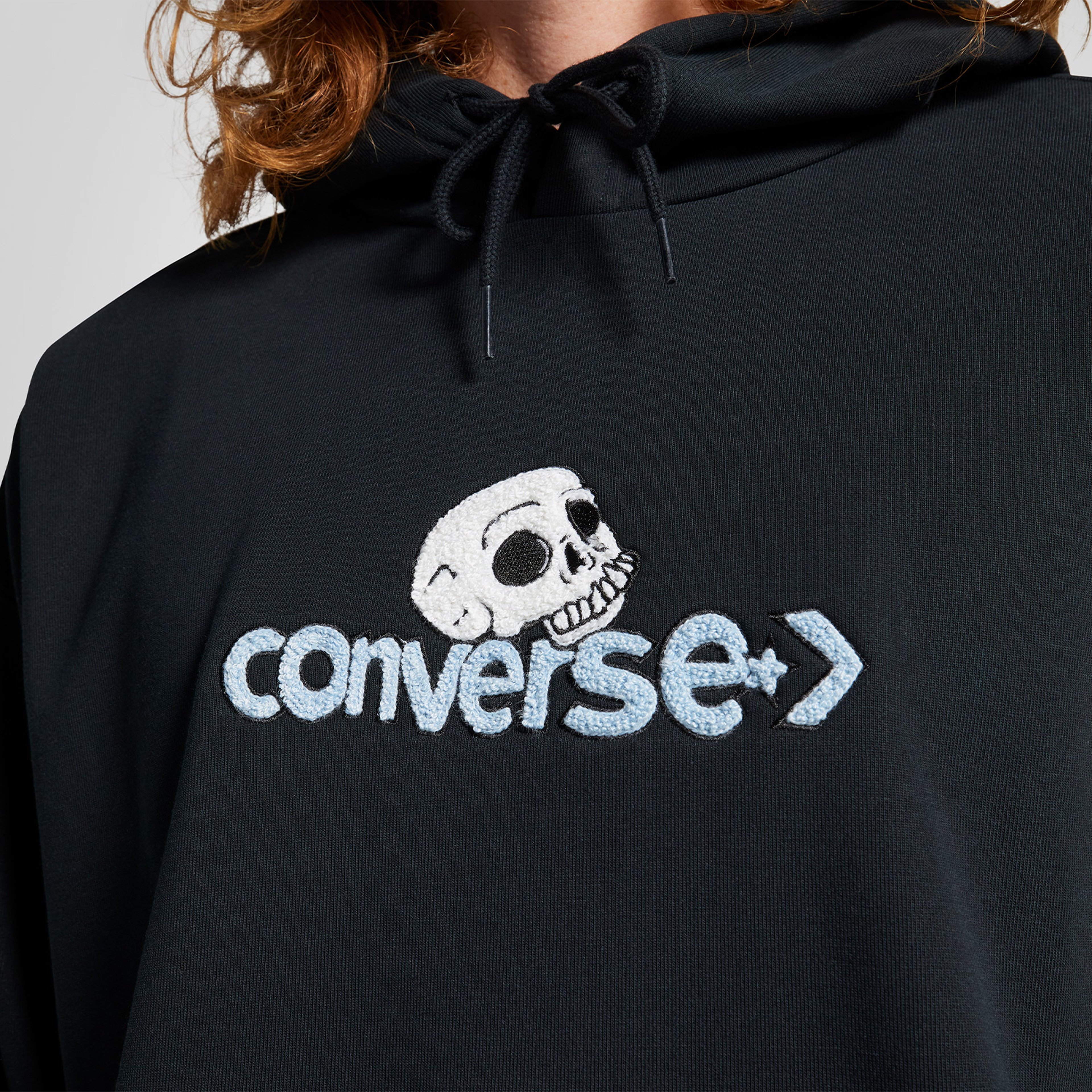 Converse Skull Erkek Siyah Sweatshirt