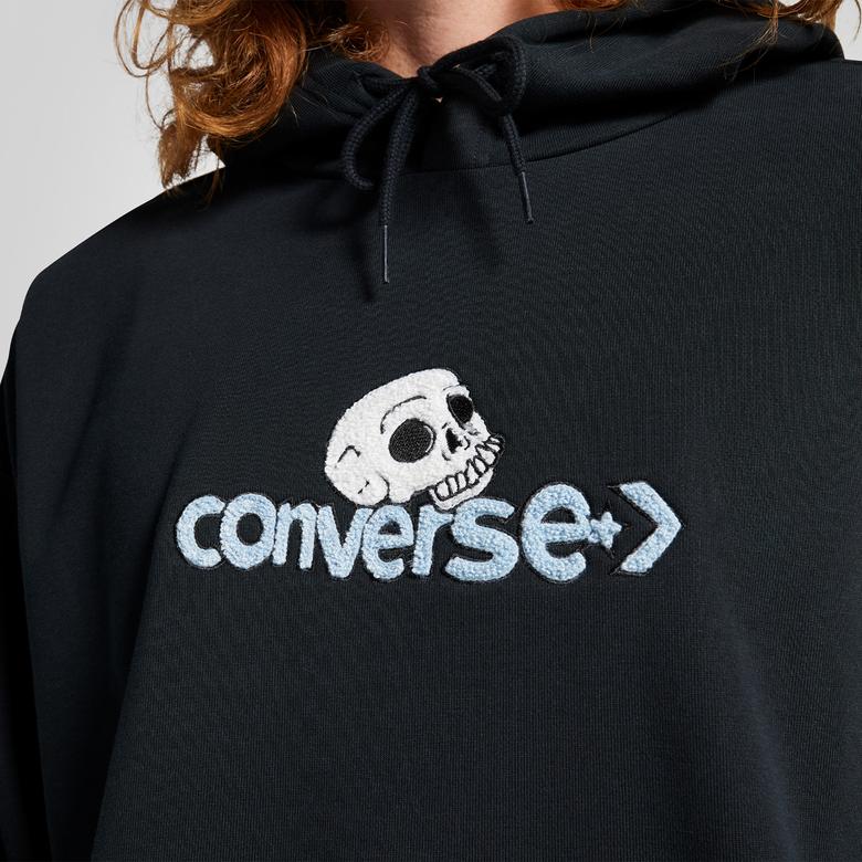 Converse Skull Erkek Siyah Sweatshirt