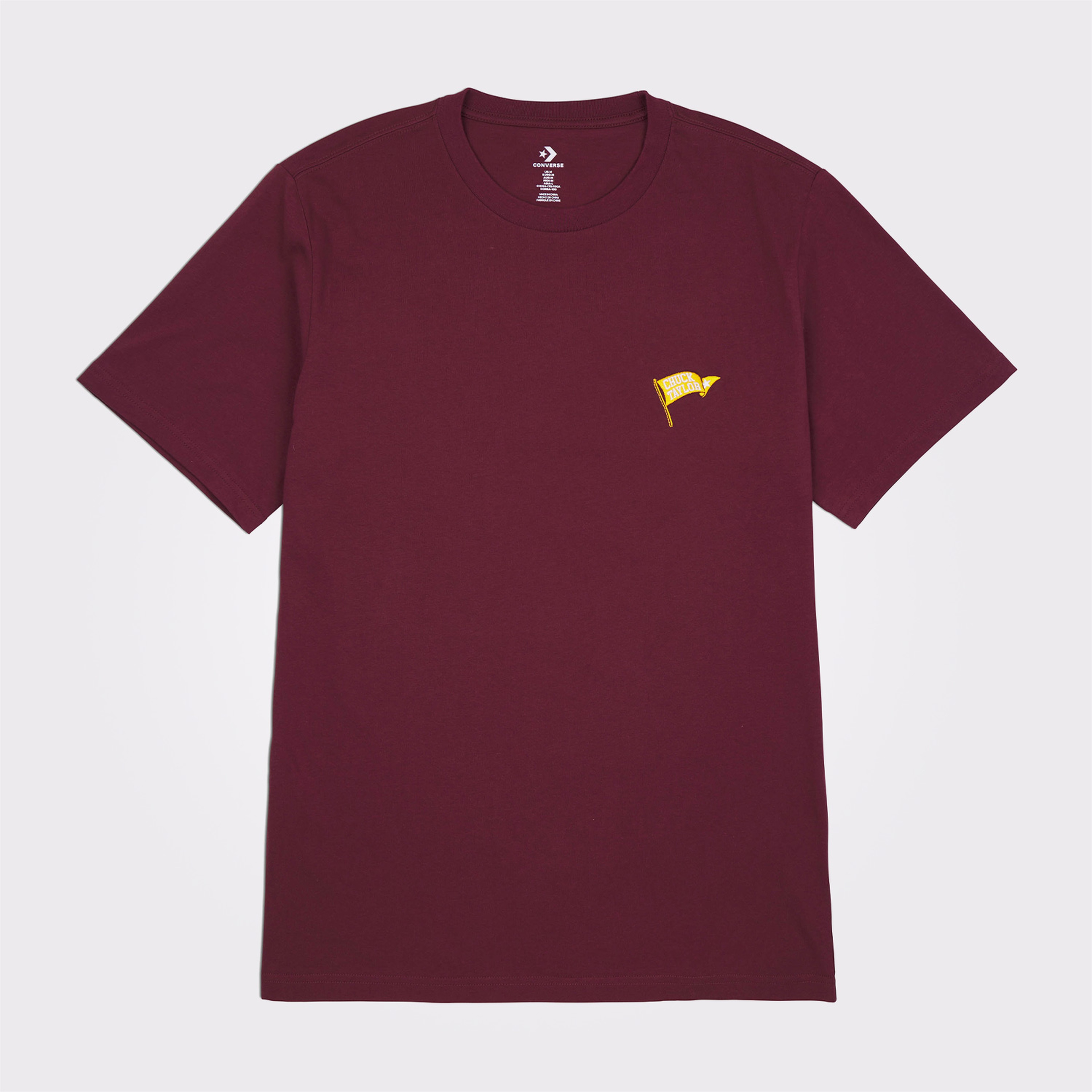 Converse Retro Flag Erkek Bordo T-Shirt
