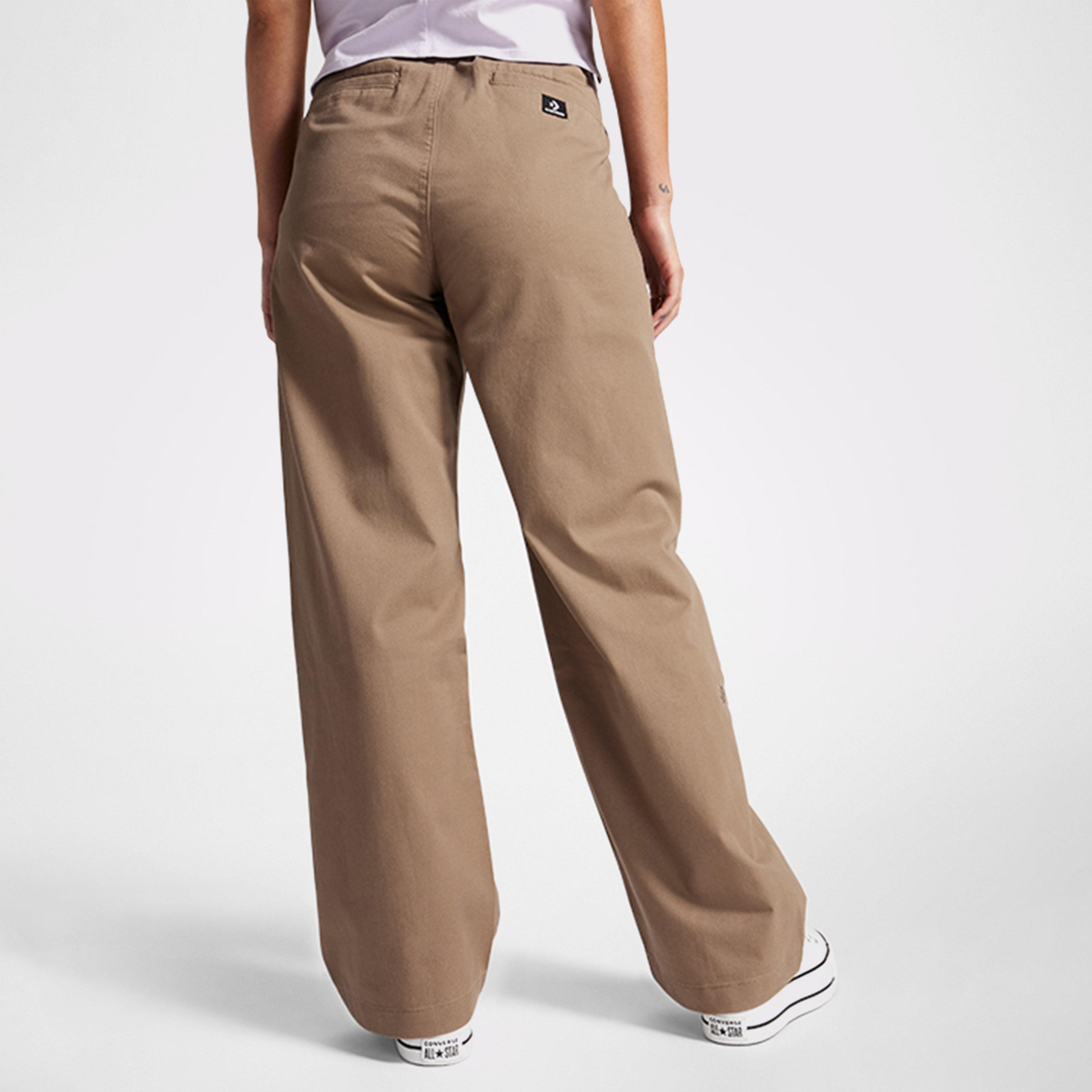 Converse Relaxed Wide Leg Kadın Bej Pantolon