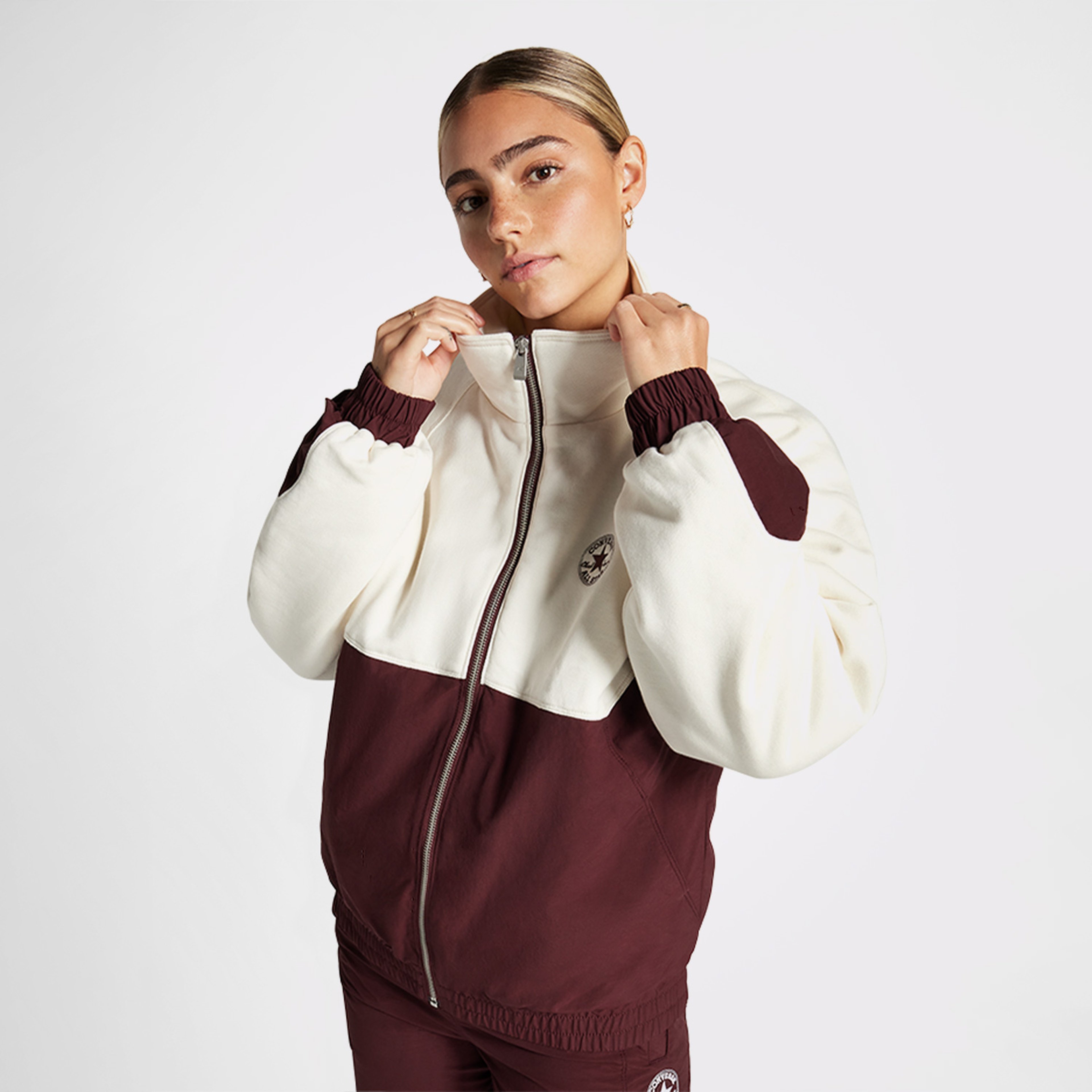 Converse Star Sprinter Padded Kadın Krem Ceket