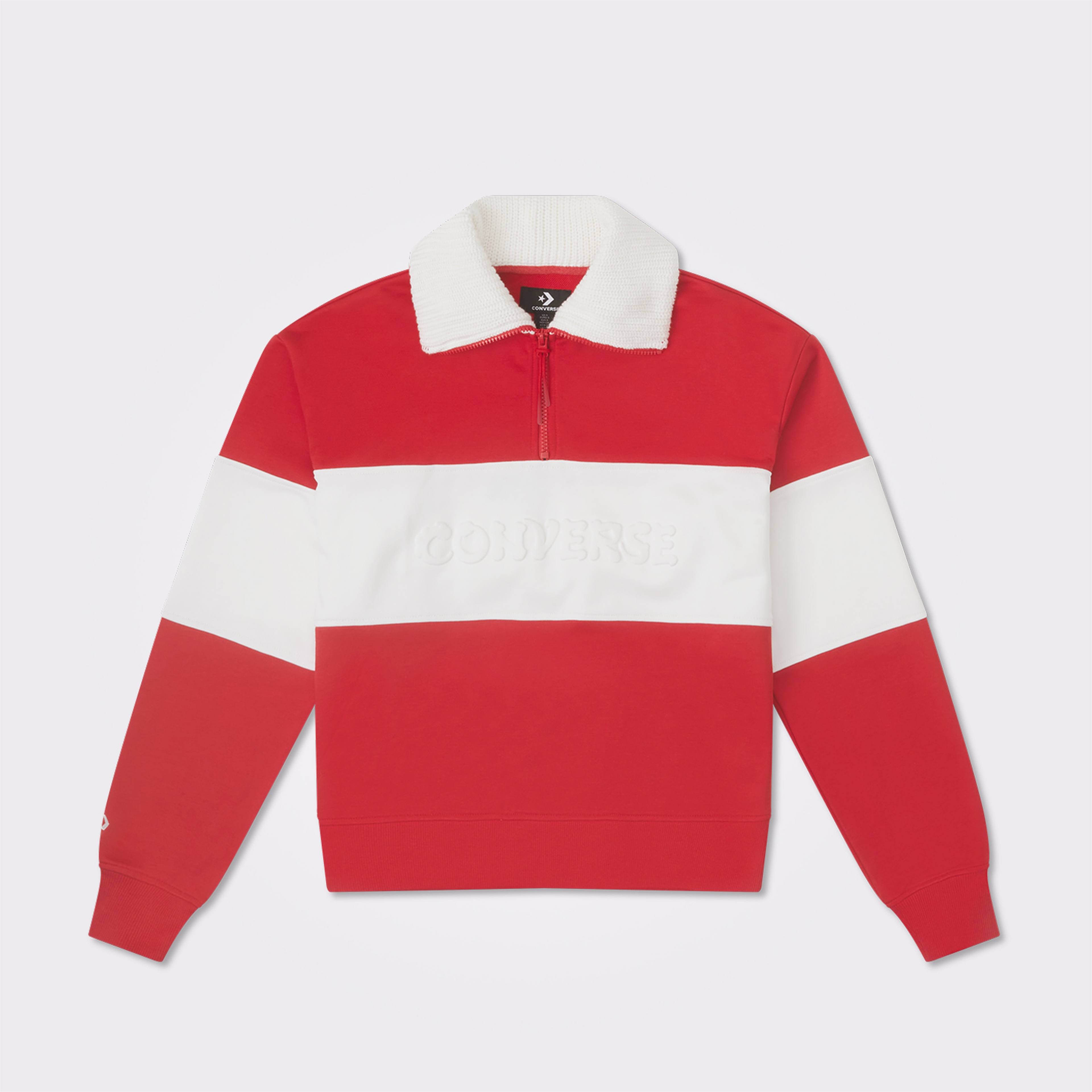 Converse Lunar New Year Half-Zip Crew Kadın Kırmızı Sweatshirt