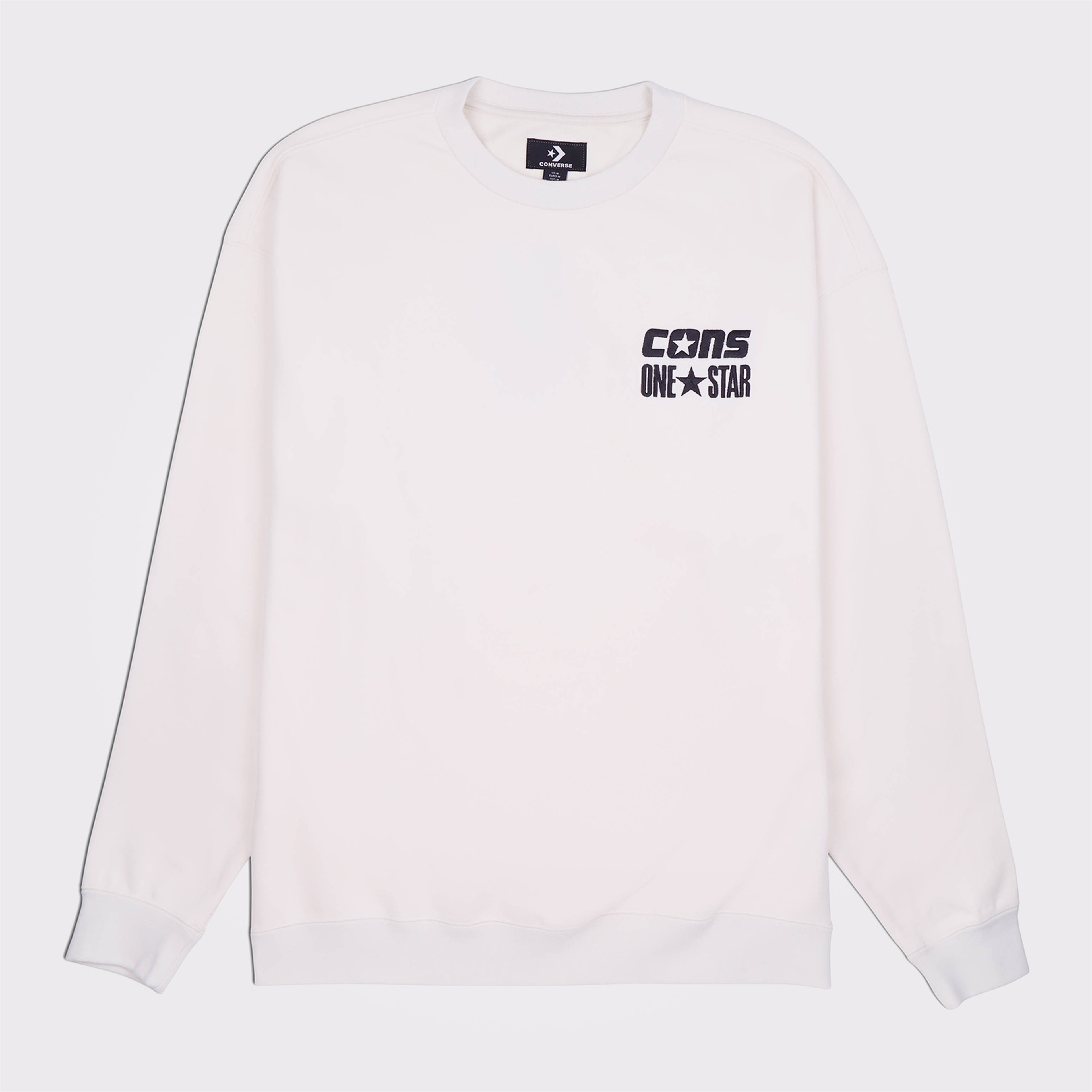 Converse Cons One Star Crew Erkek Krem Sweatshirt