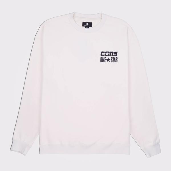 Converse Cons One Star Crew Erkek Krem Sweatshirt