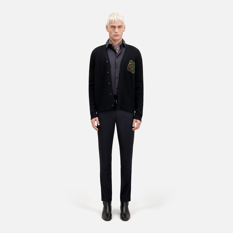 ERKEK BASKILI SİYAH HIRKA