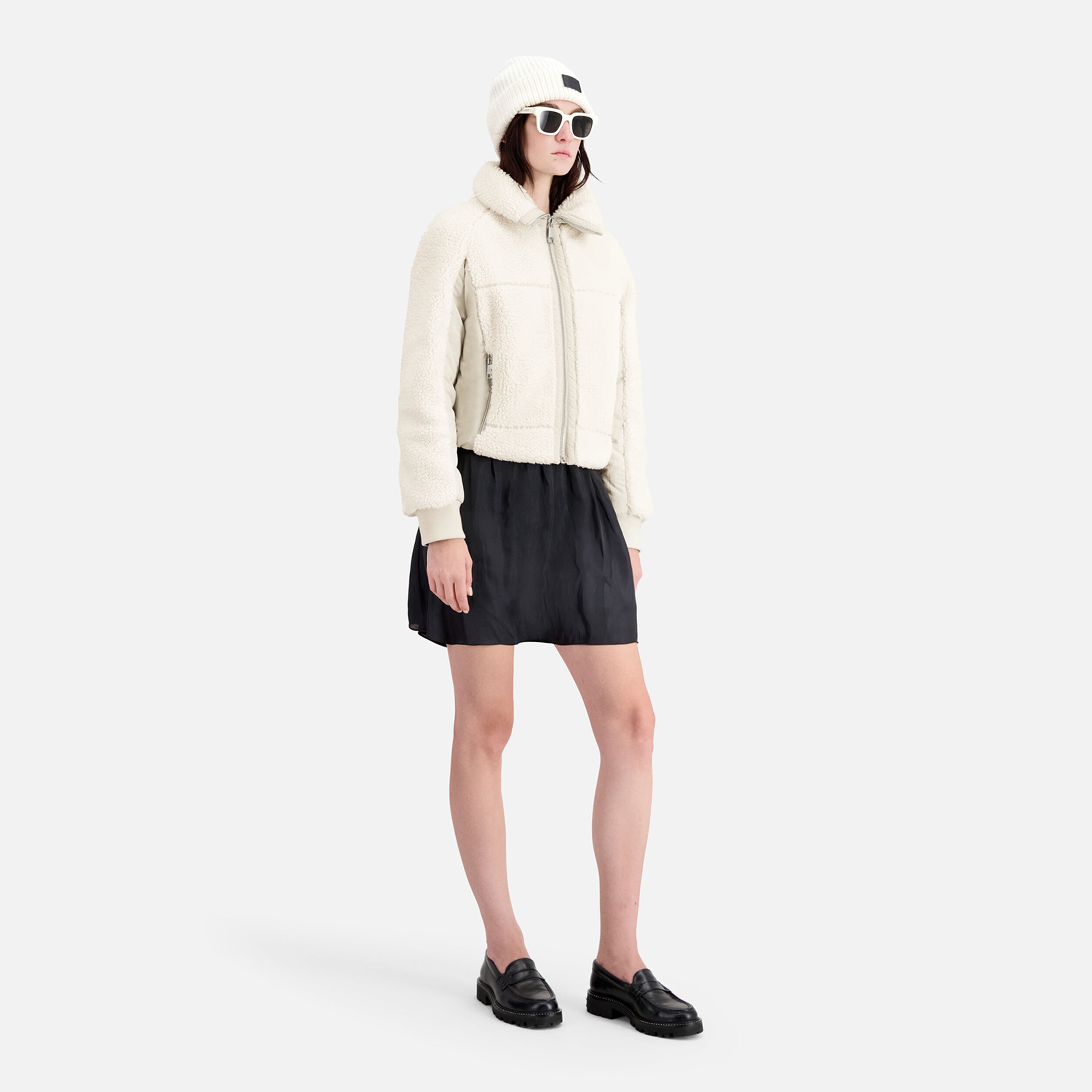 KADIN EKRU POLAR CEKET