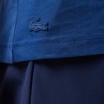 Erkek Relaxed Fit Bisiklet Yaka Baskılı Lacivert T-Shirt