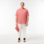 Erkek Classic Fit Bisiklet Yaka Baskılı Pembe T-Shirt