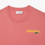 Erkek Classic Fit Bisiklet Yaka Baskılı Pembe T-Shirt