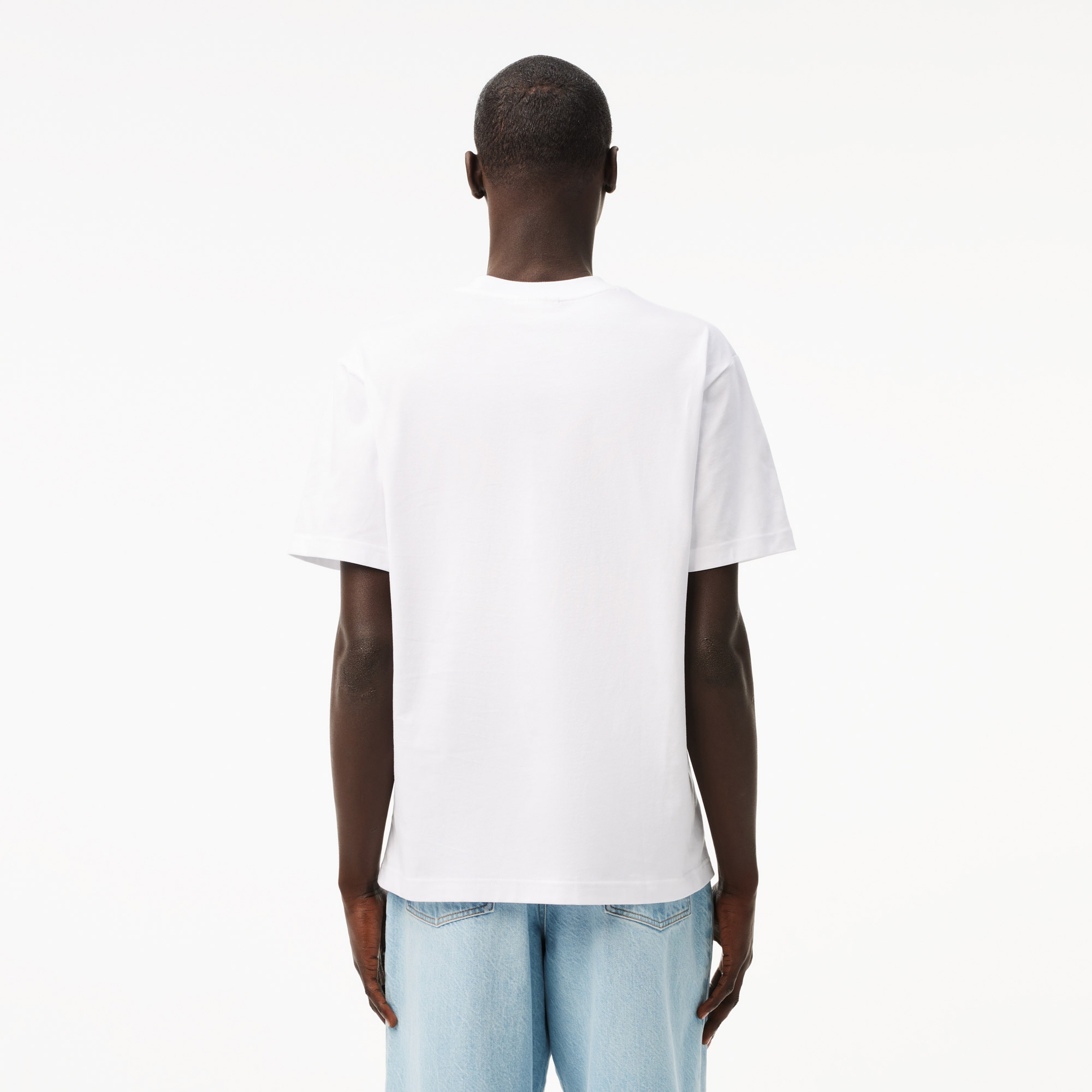 Erkek Classic Fit Bisiklet Yaka Beyaz T-Shirt