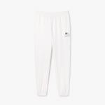Unisex Tapered Fit Baskılı Beyaz Eşofman Altı