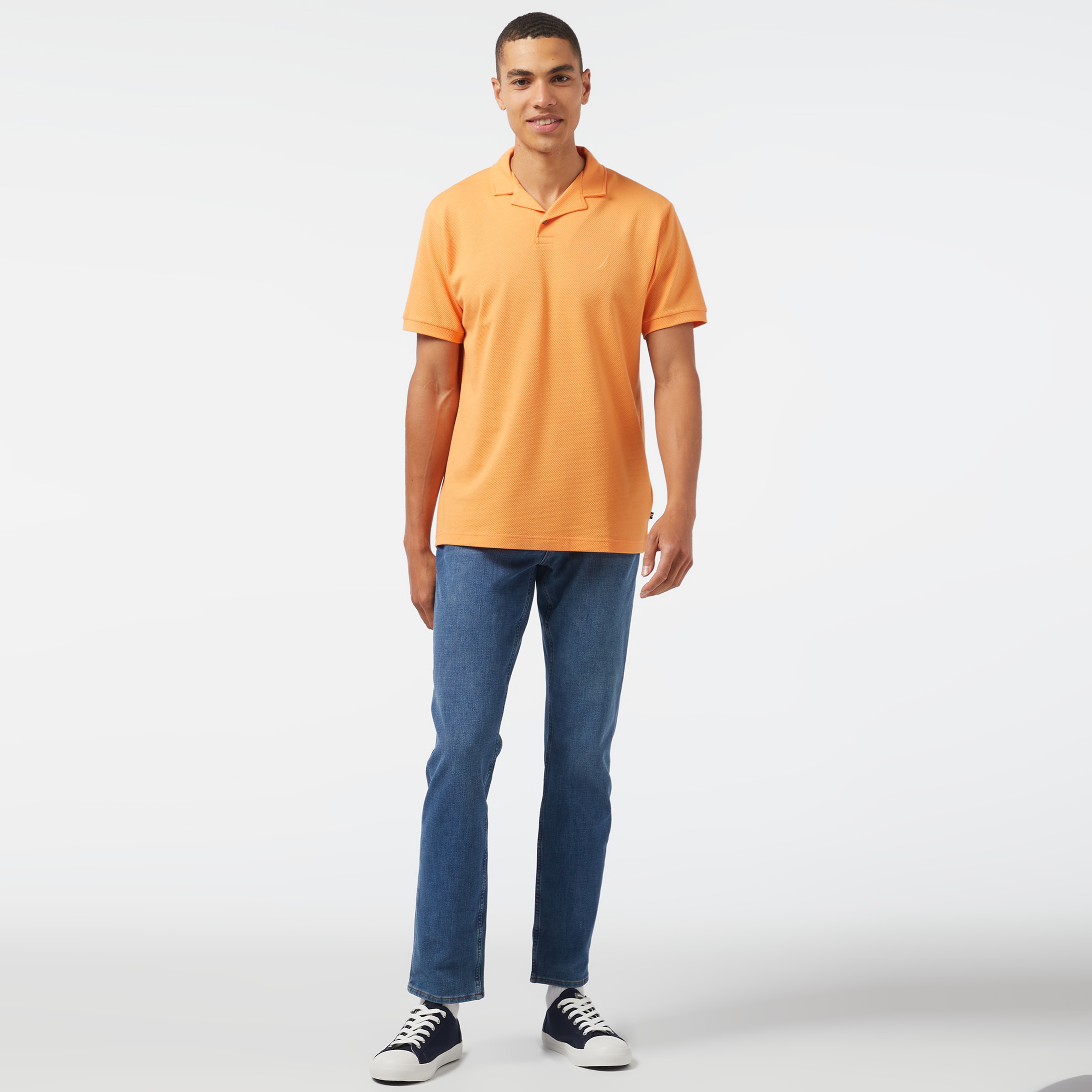 Nautica Erkek Turuncu Classic Fit Kısa Kollu Polo Yaka T-Shirt