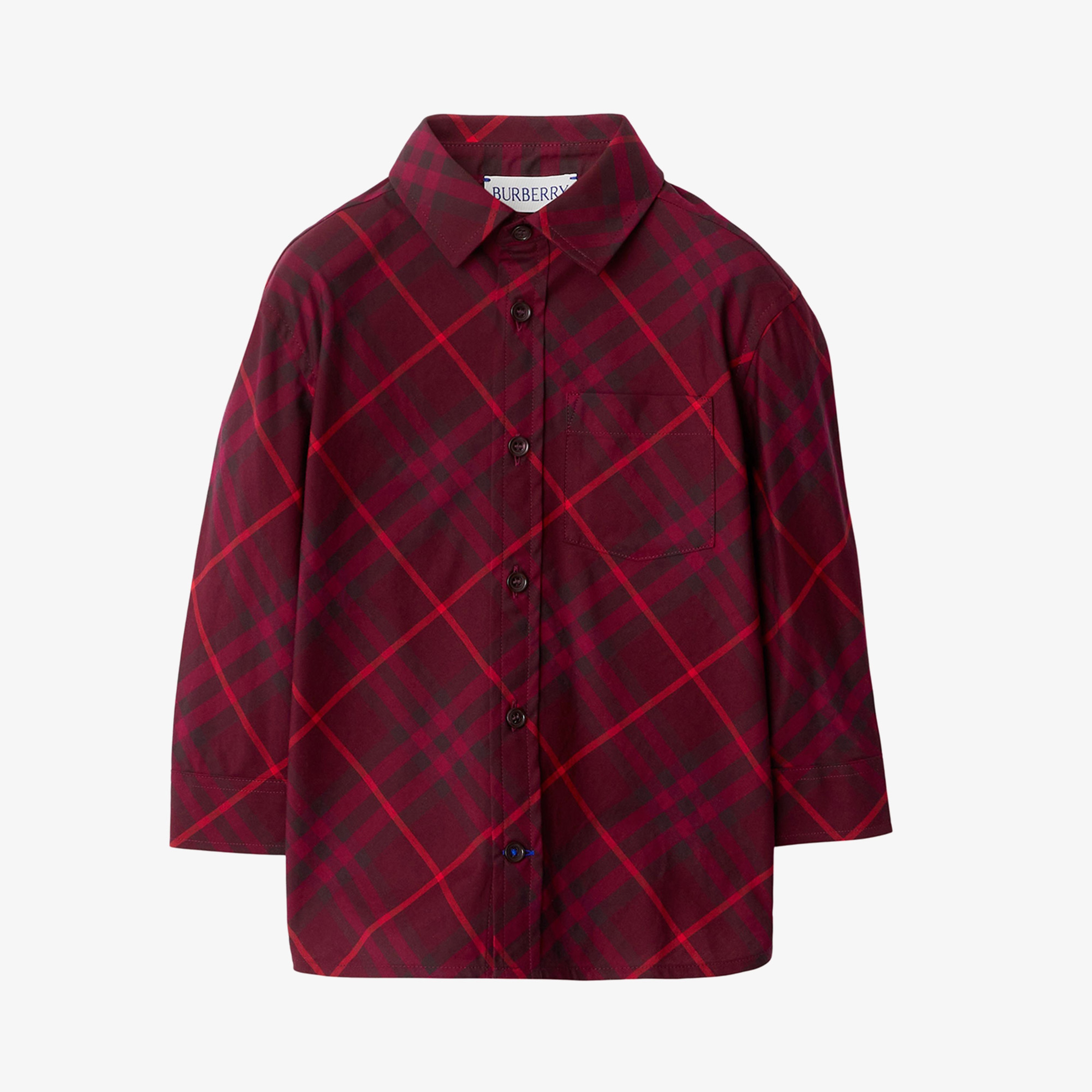 Burberry Çocuk Bordo Gömlek