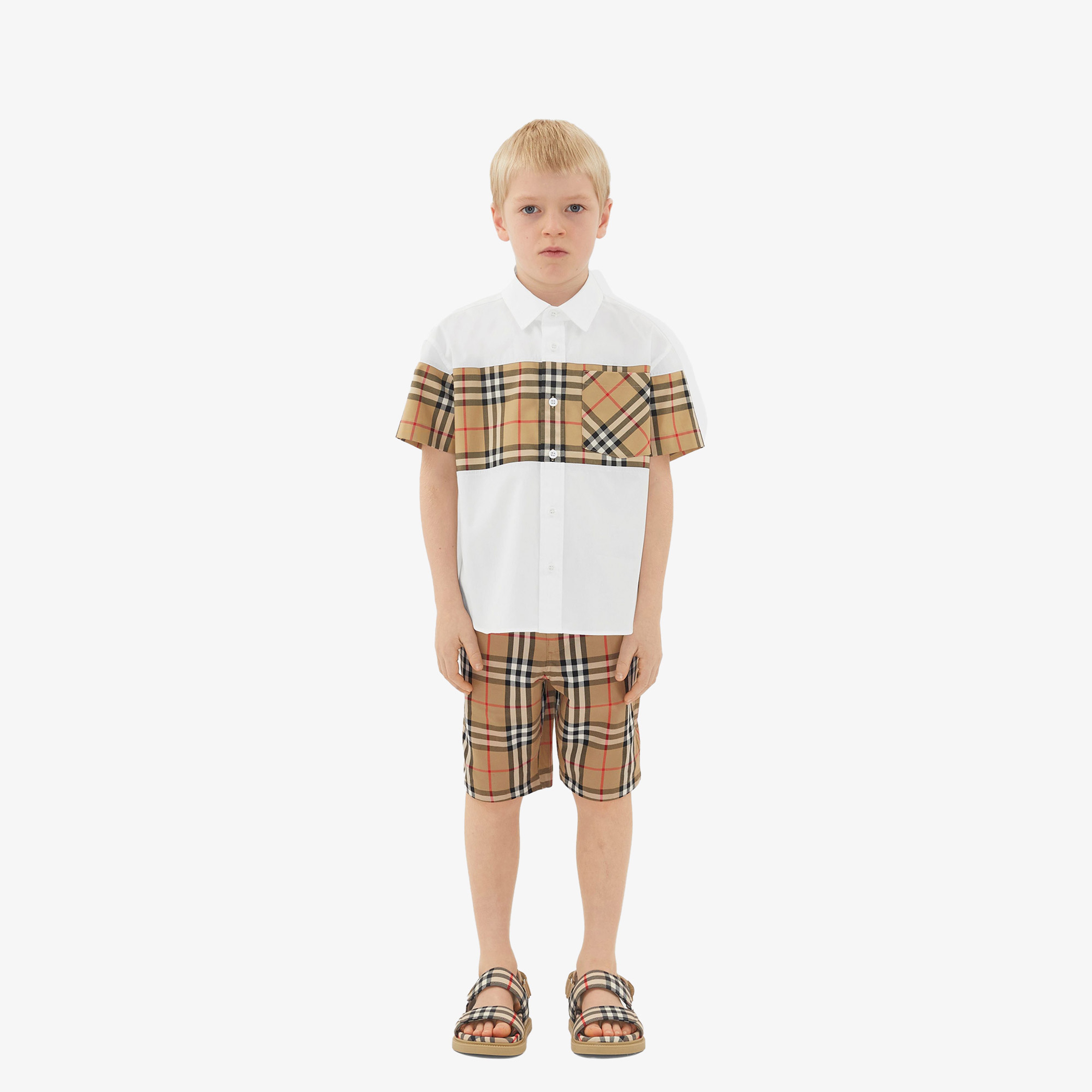 Burberry Çocuk Beyaz Gömlek