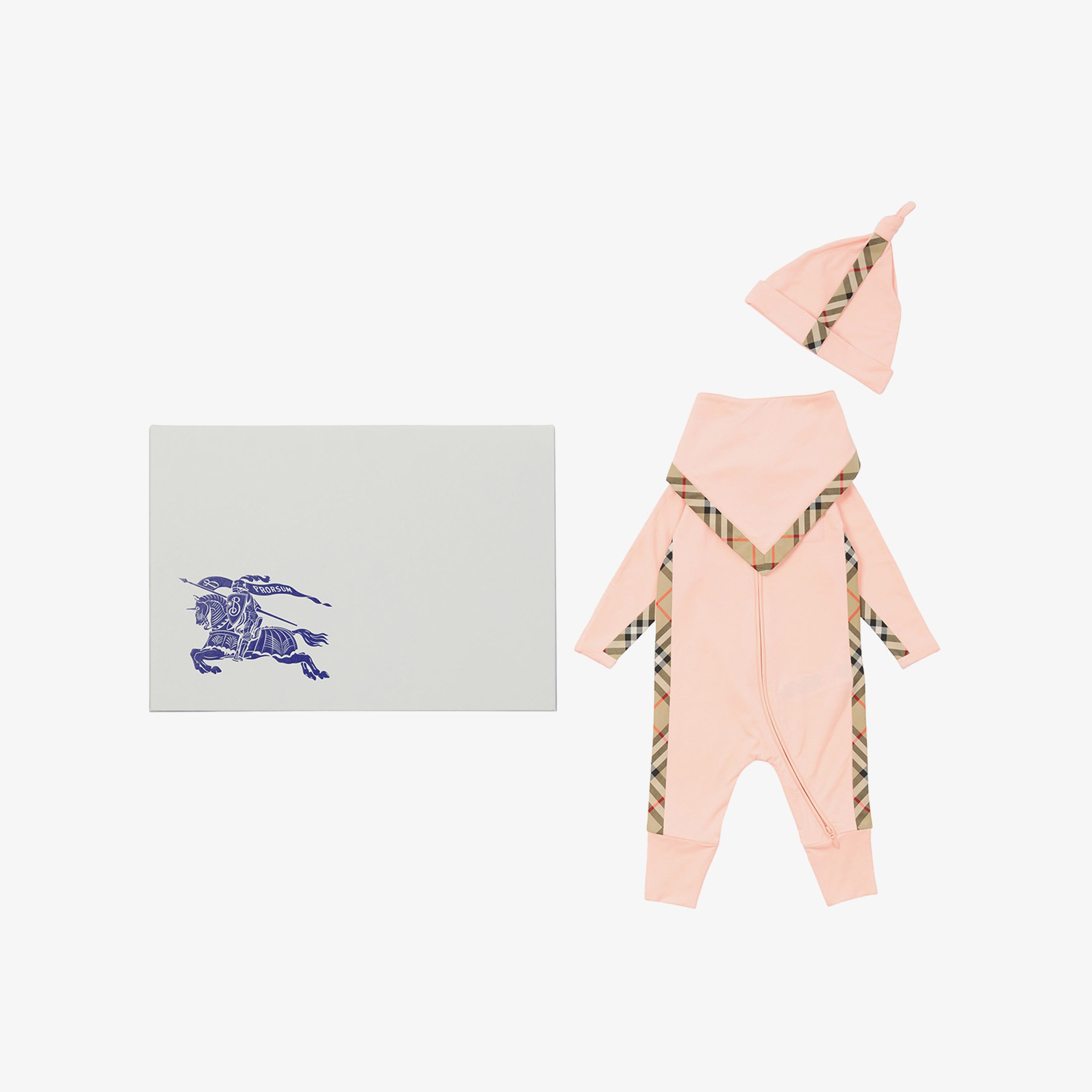 Burberry Çocuk Pembe Bebek Seti