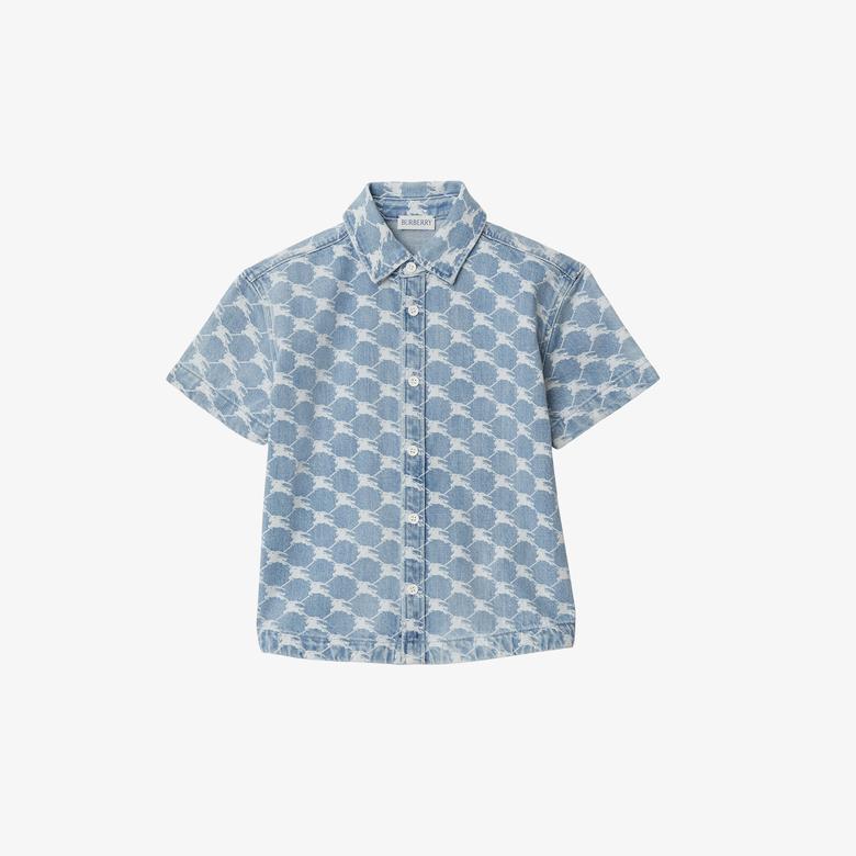 Burberry Çocuk Mavi  Gömlek