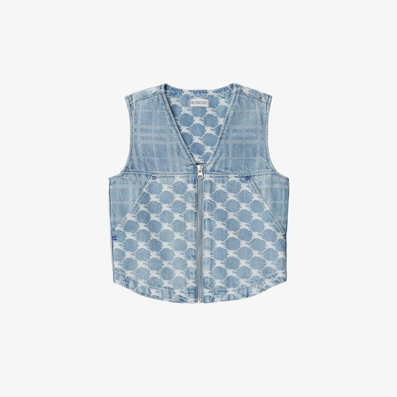 Burberry Çocuk Mavi  Yelek