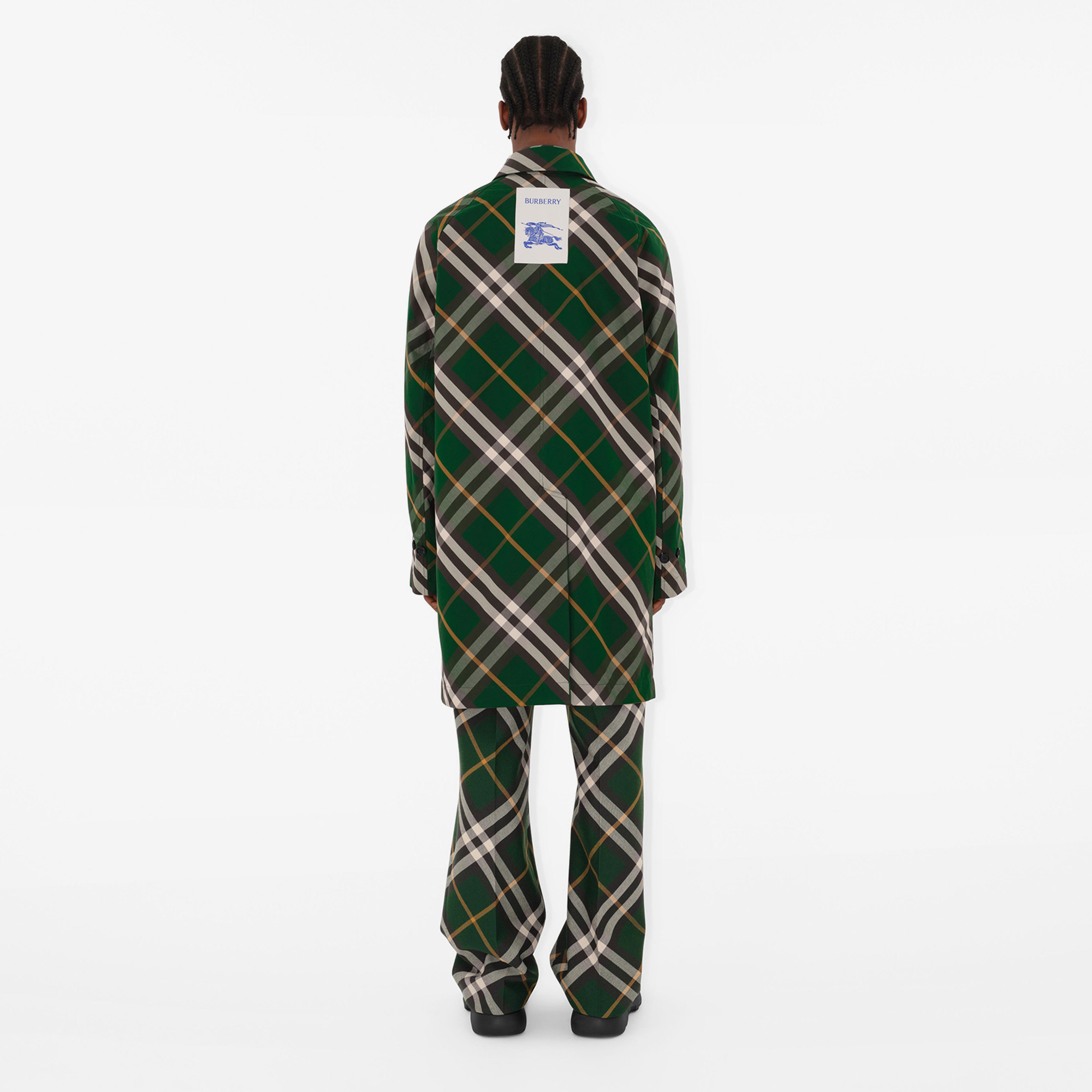 Burberry Erkek Yeşil Pardesü