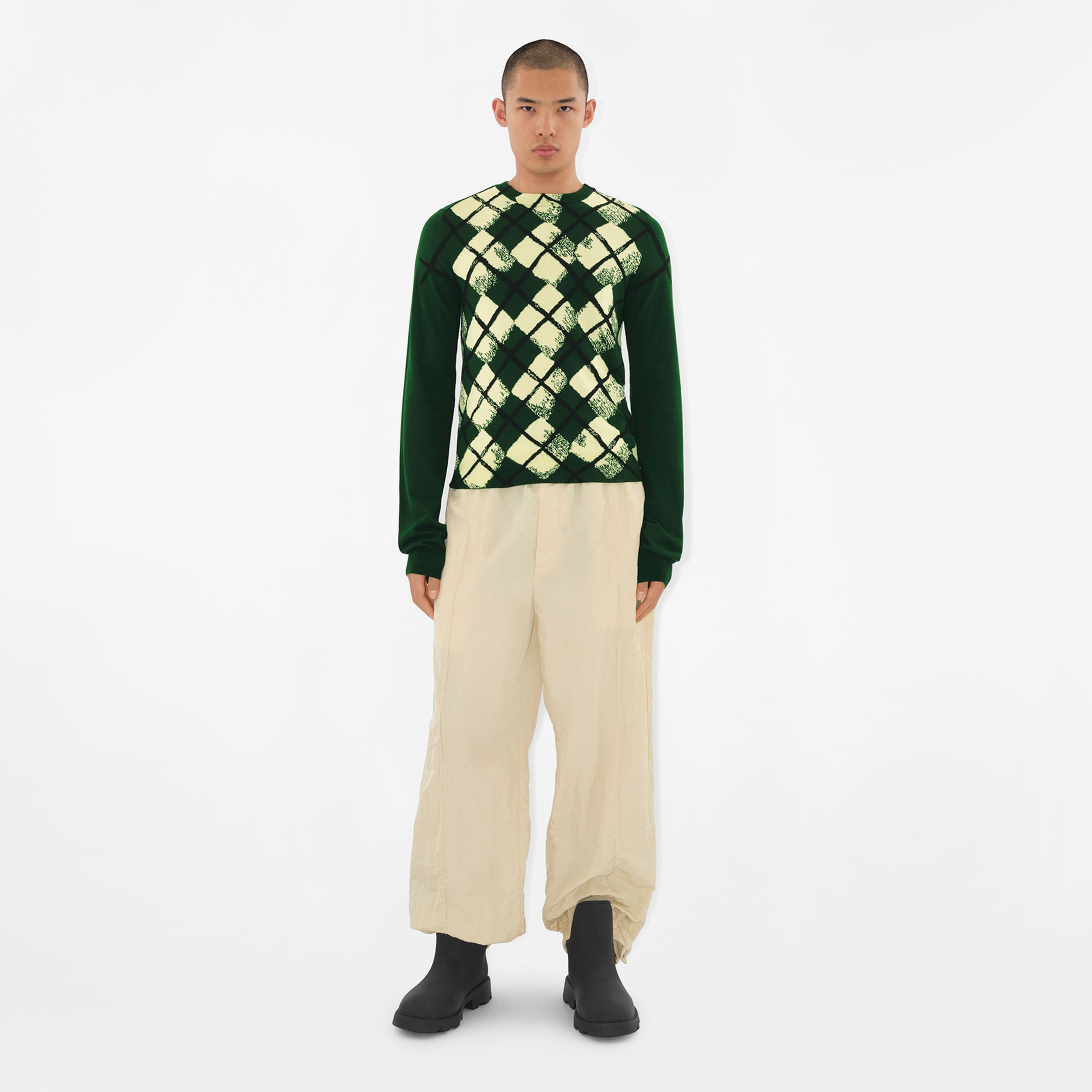 Burberry Erkek Yeşil Triko