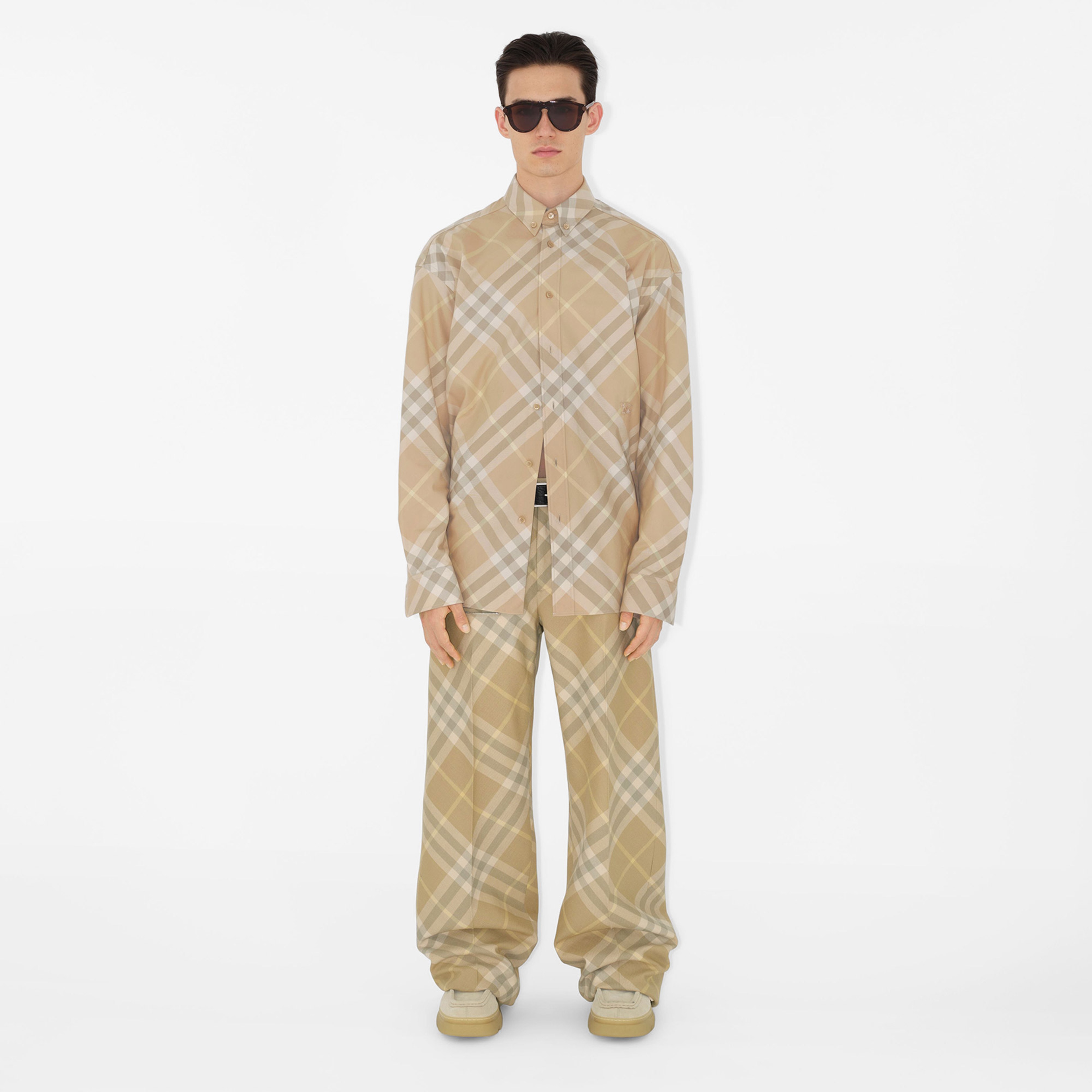 Burberry Erkek Bej Gömlek