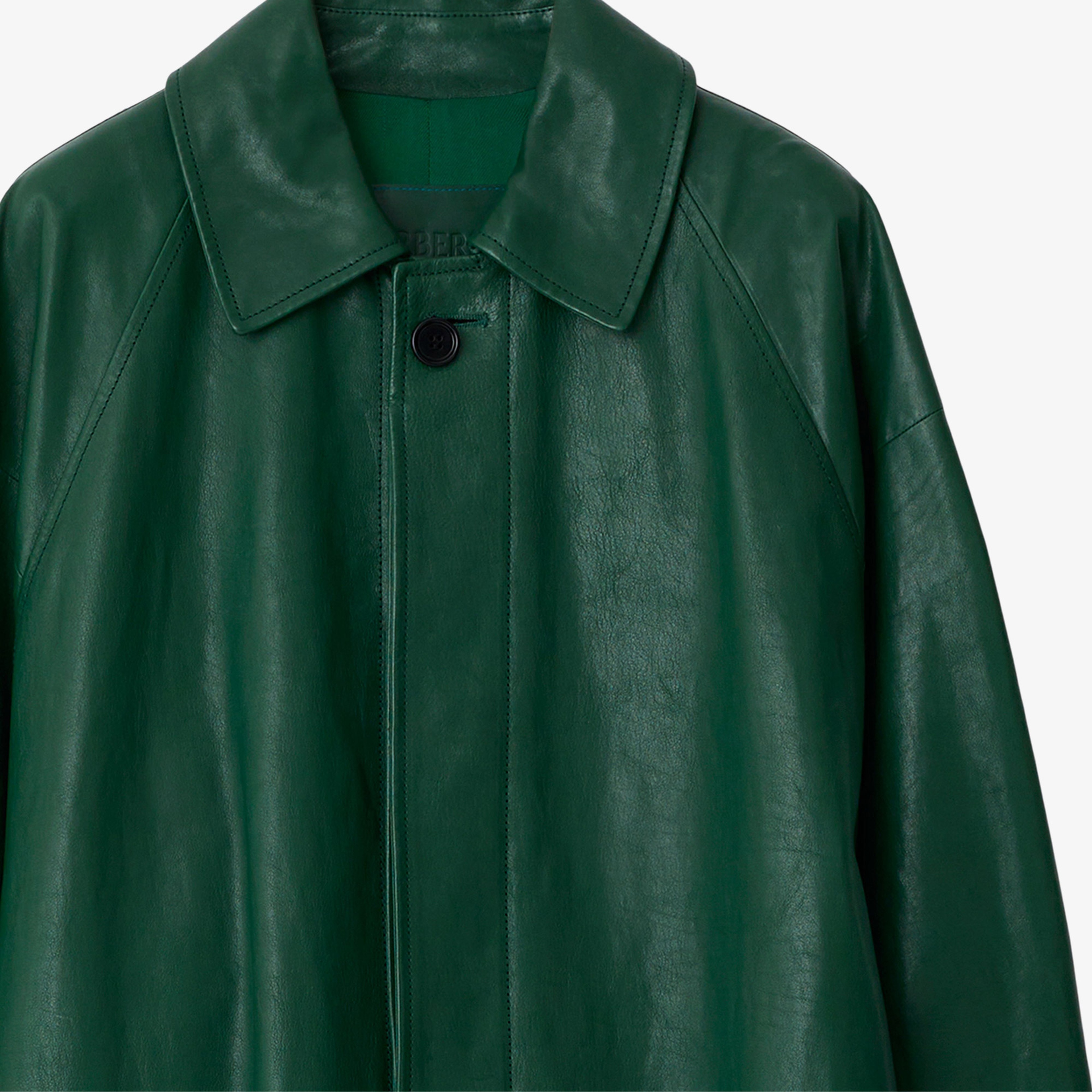 Kadın Yeşil Deri Mont