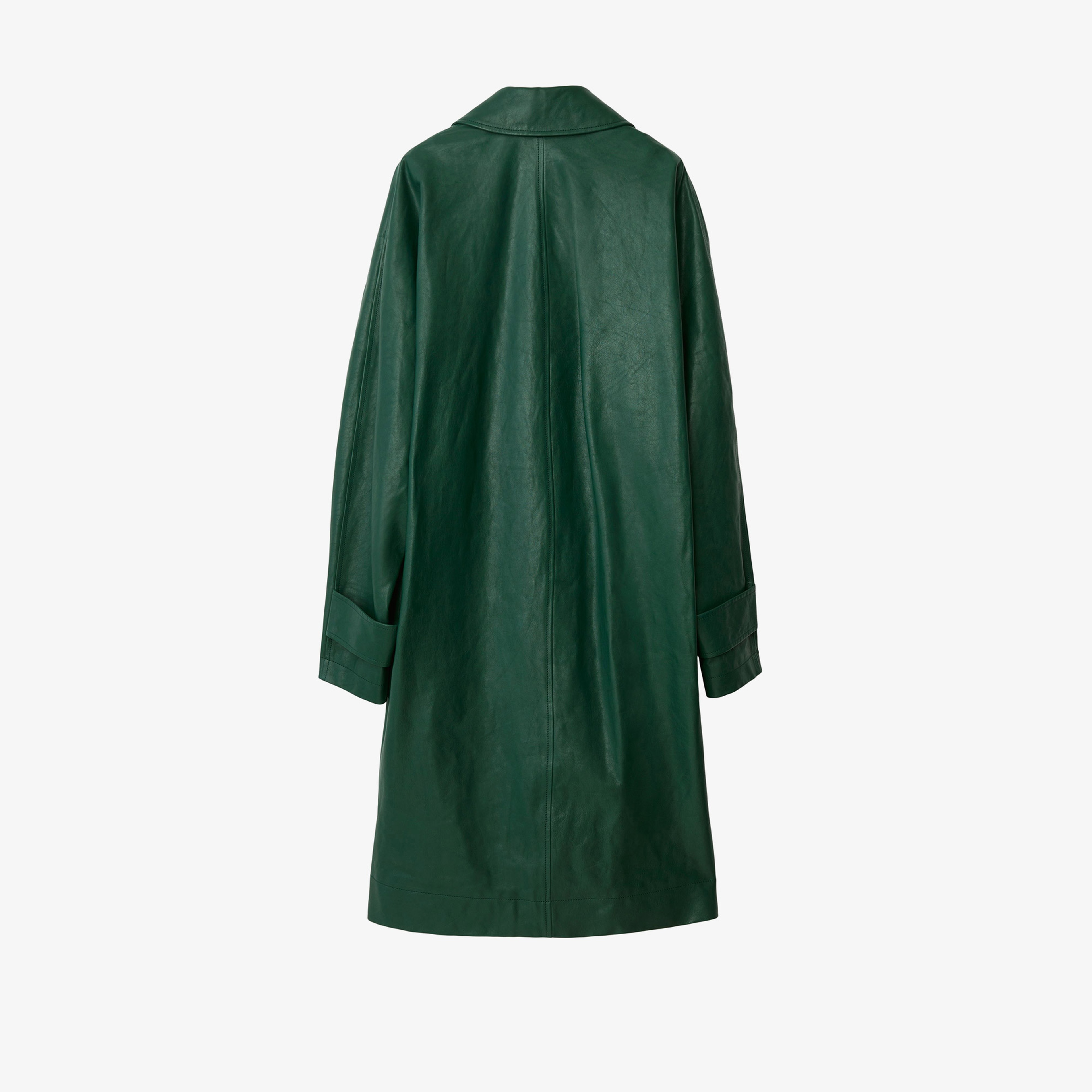 Kadın Yeşil Deri Mont