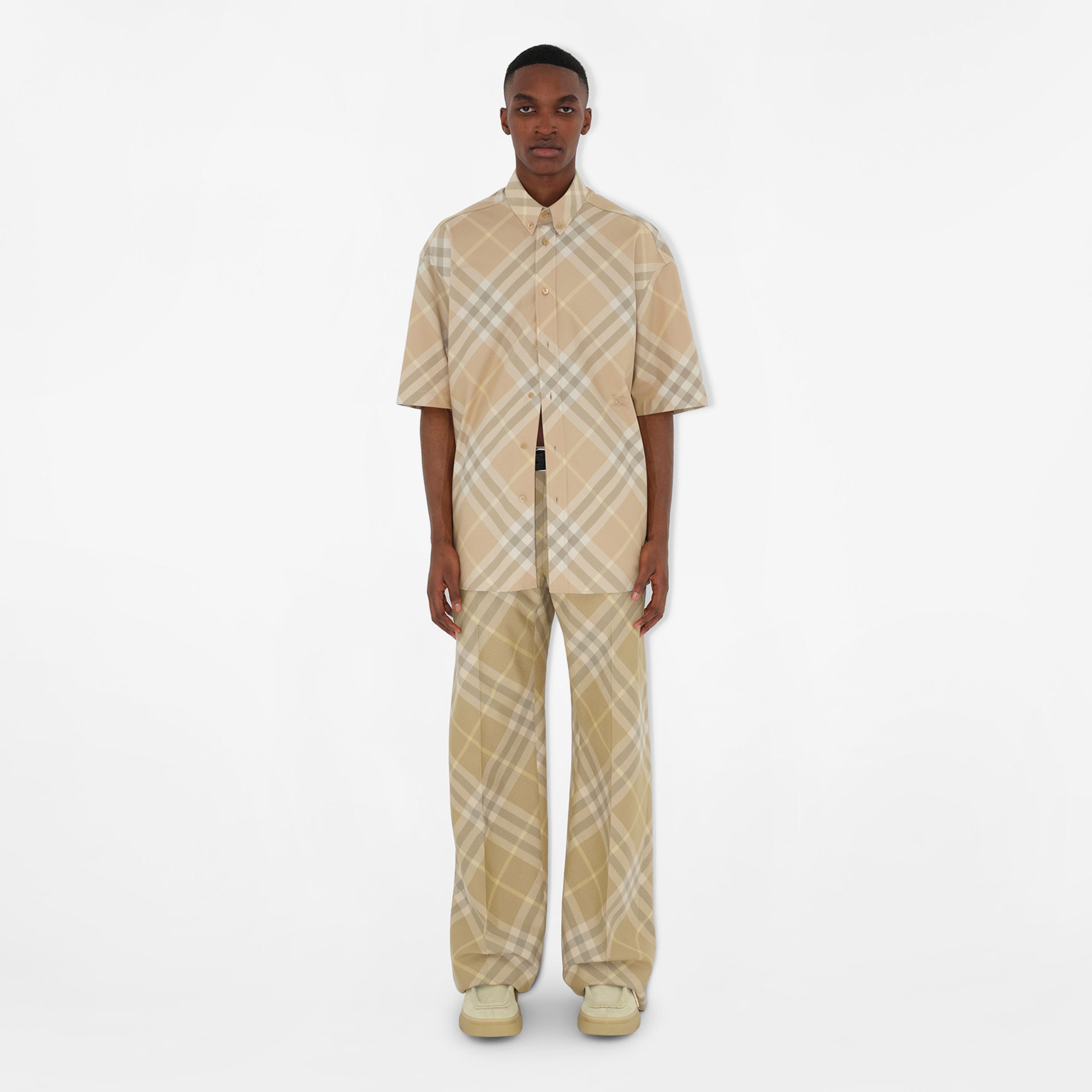 Burberry Erkek Bej Gömlek