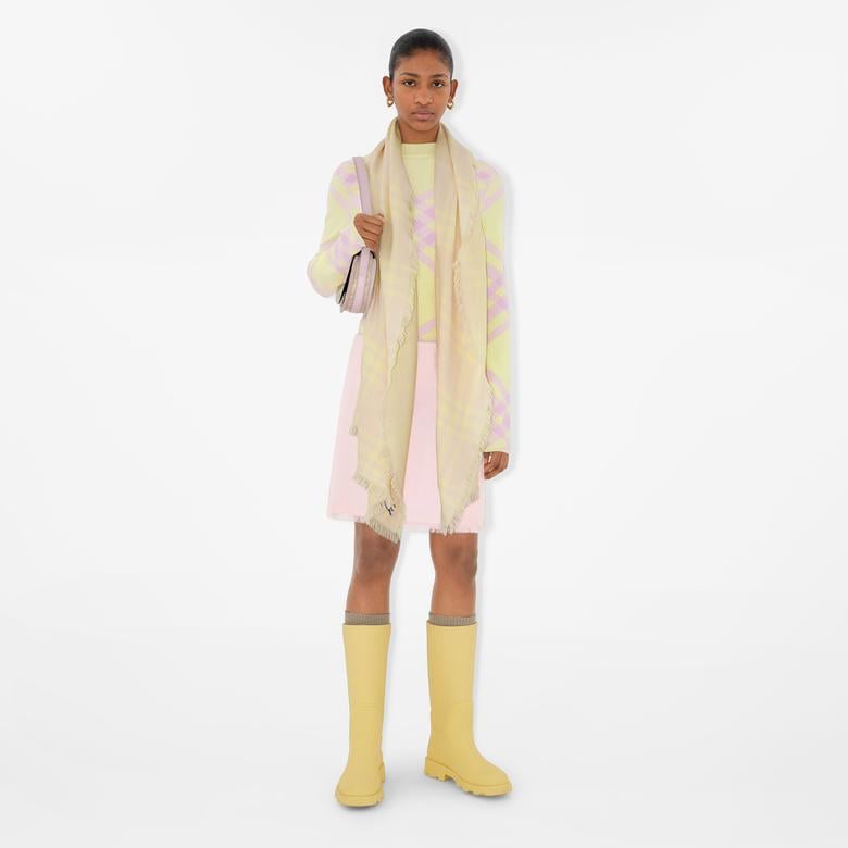 Burberry Unisex Pembe Atkı